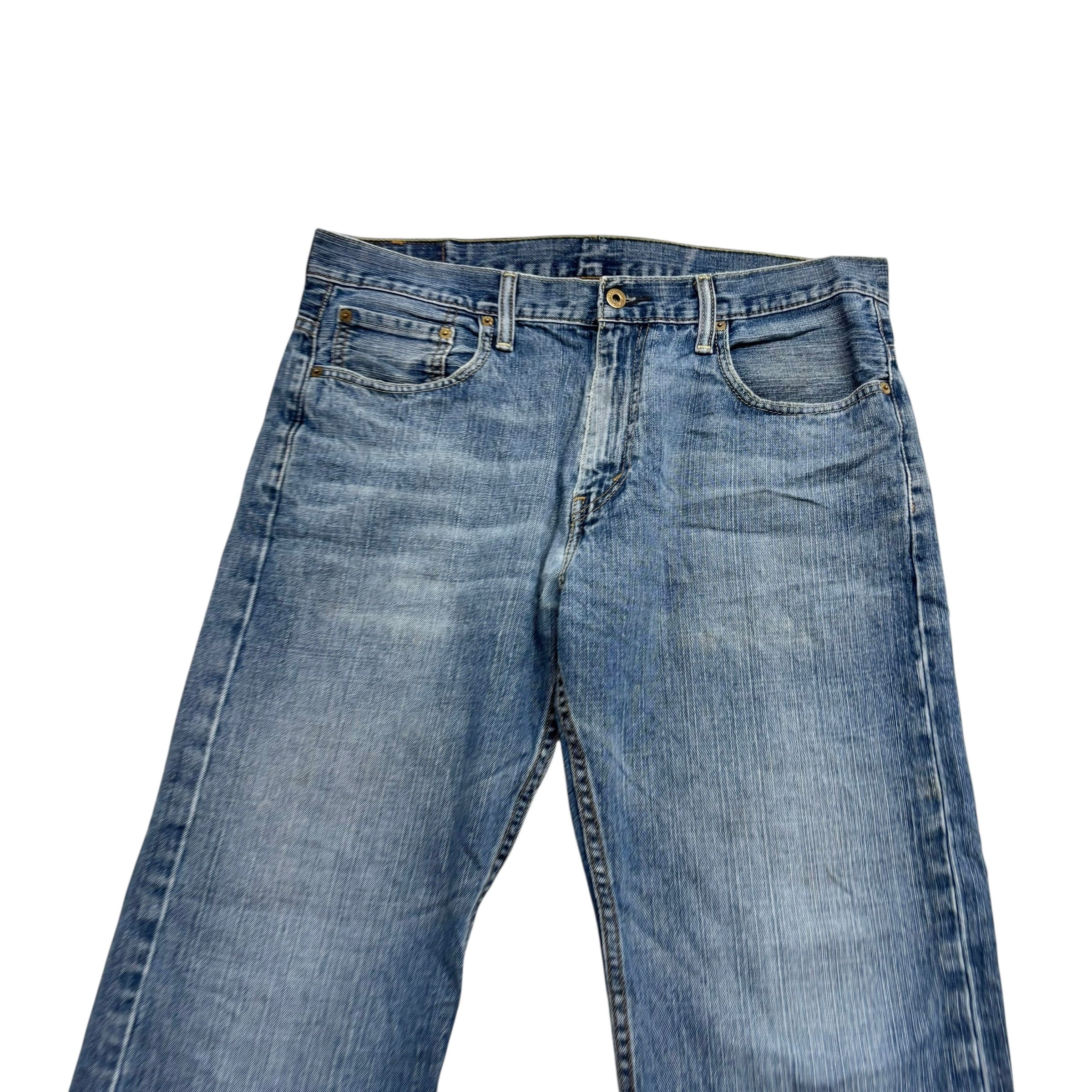 Levis 569 Jeans W34 L30 Mens Mid Blue Baggy Relaxed Straight Fit Denim