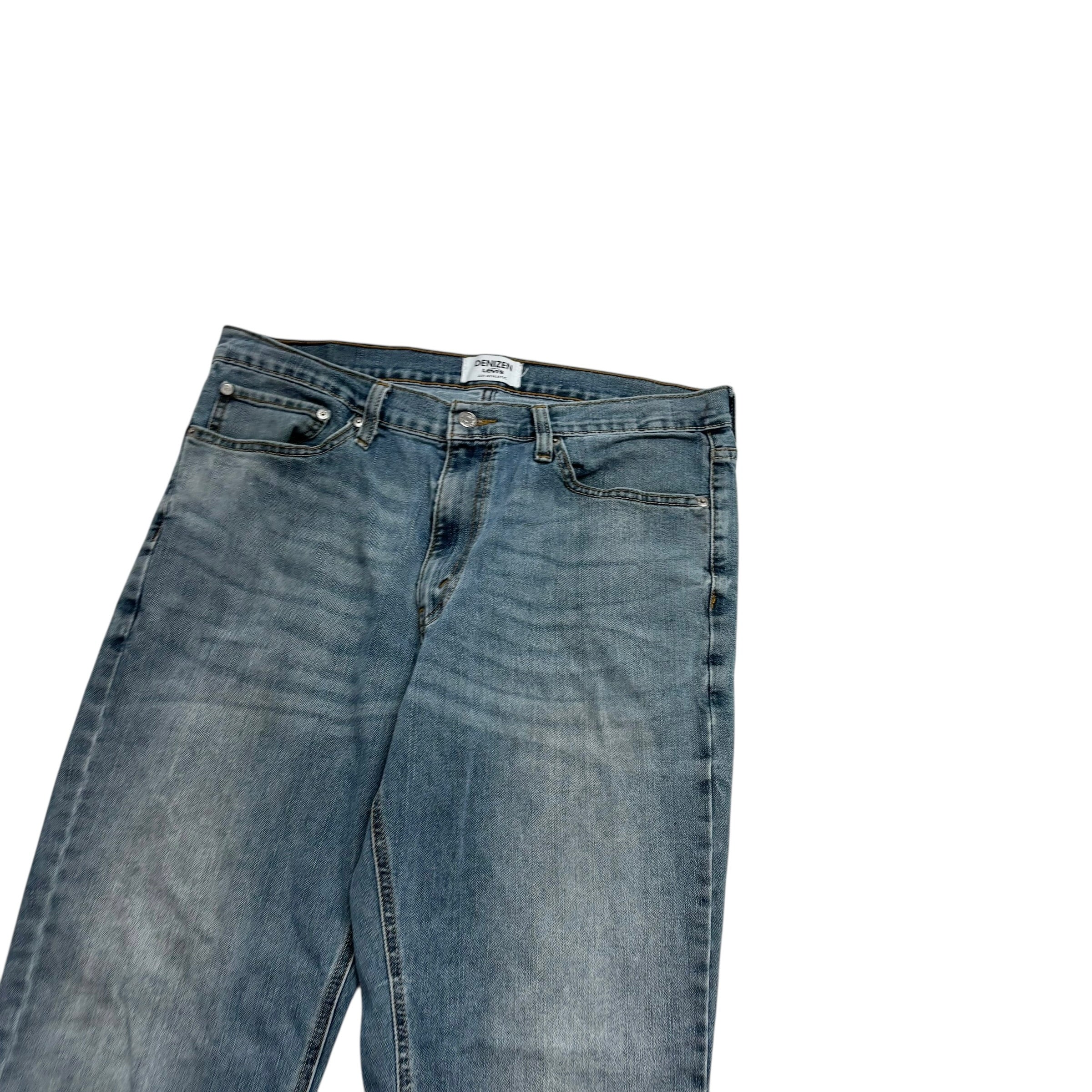 Levis Denizen Jeans W36 L33 Mens Blue Athletic Tapered Fit Stretch Denim