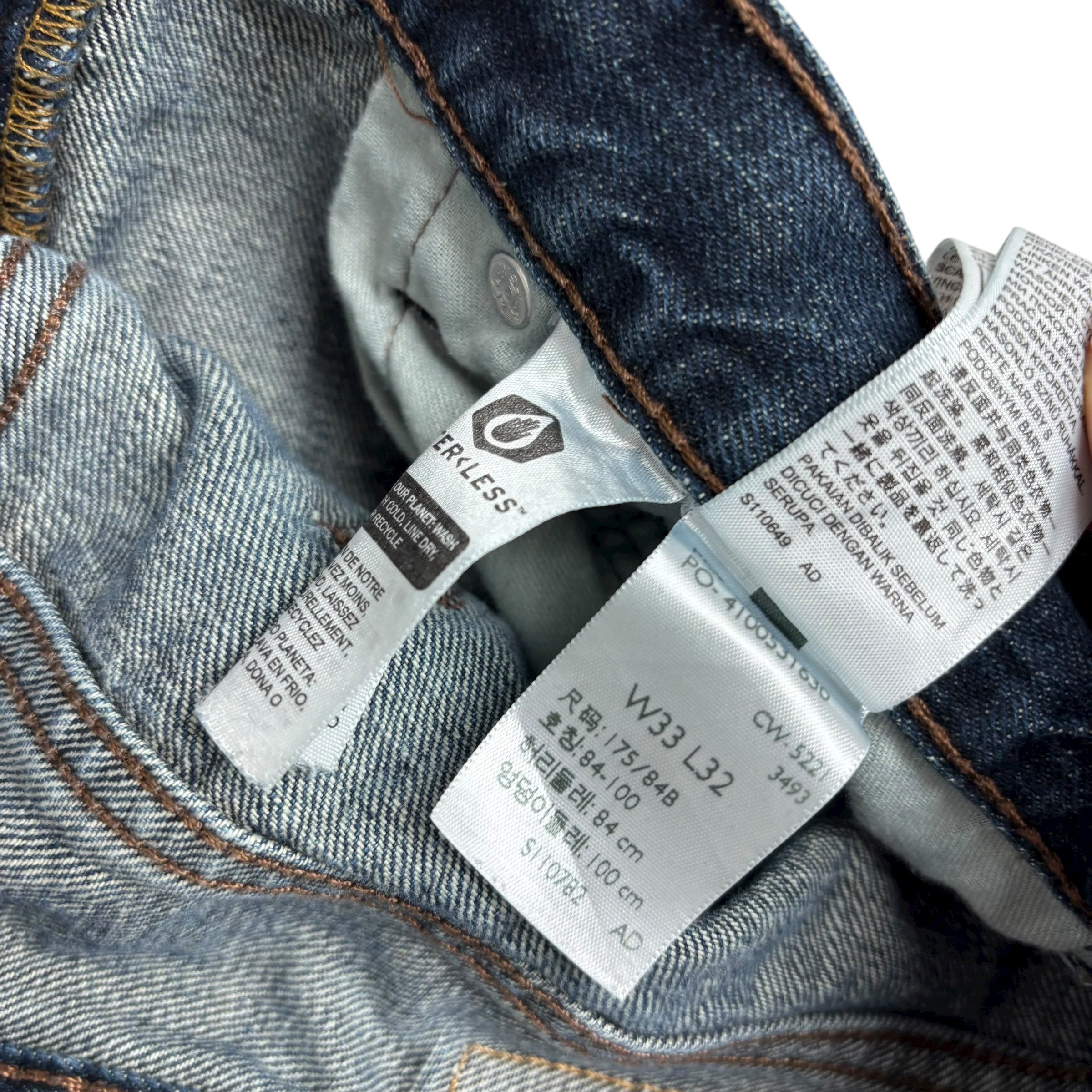 Levis 527 Jeans W33 L32 Mens Dark Blue Slim Bootcut Fit Denim