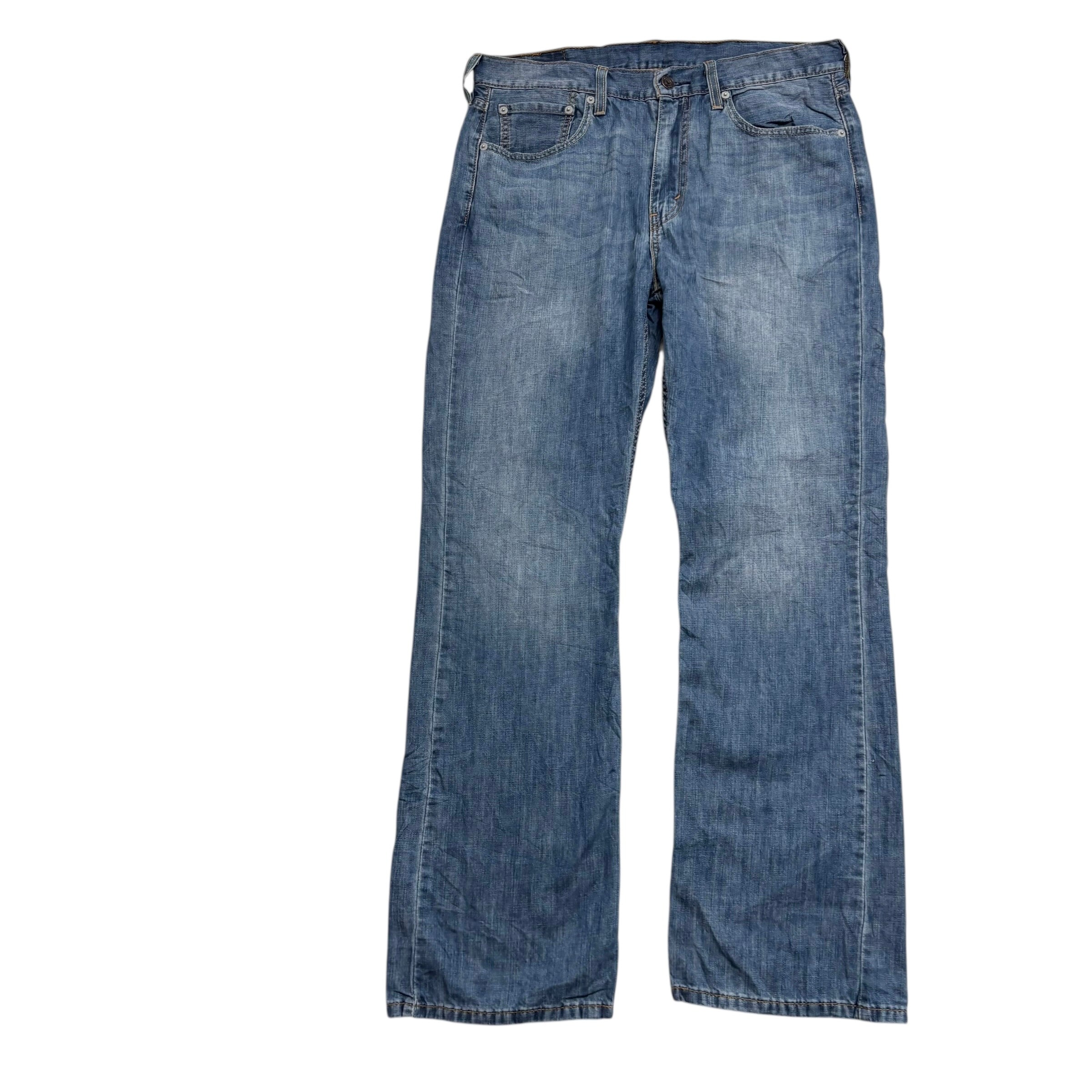 Levis 527 Jeans W33 L32 Mens Mid Blue Slim Bootcut Fit Denim (E)