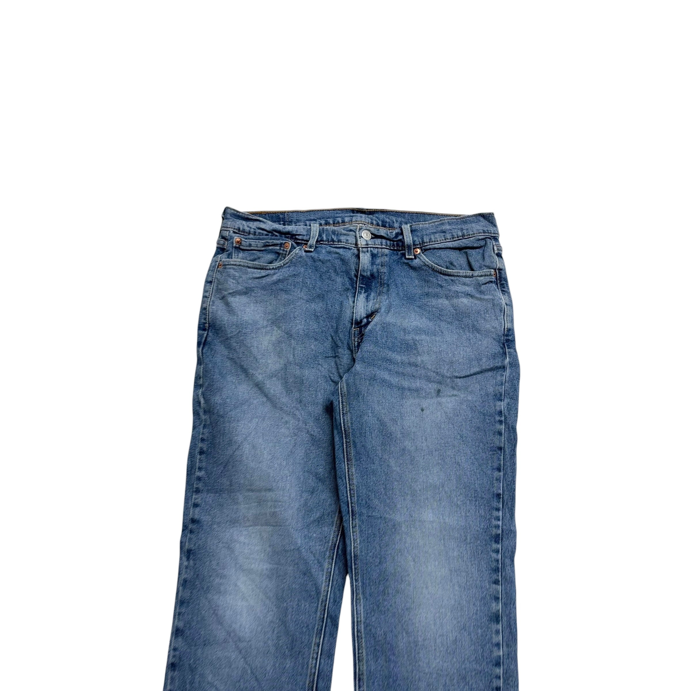 Levis 541 Jeans W33 L29 Mens Mid Blue Athletic Tapered Fit Stretch Denim