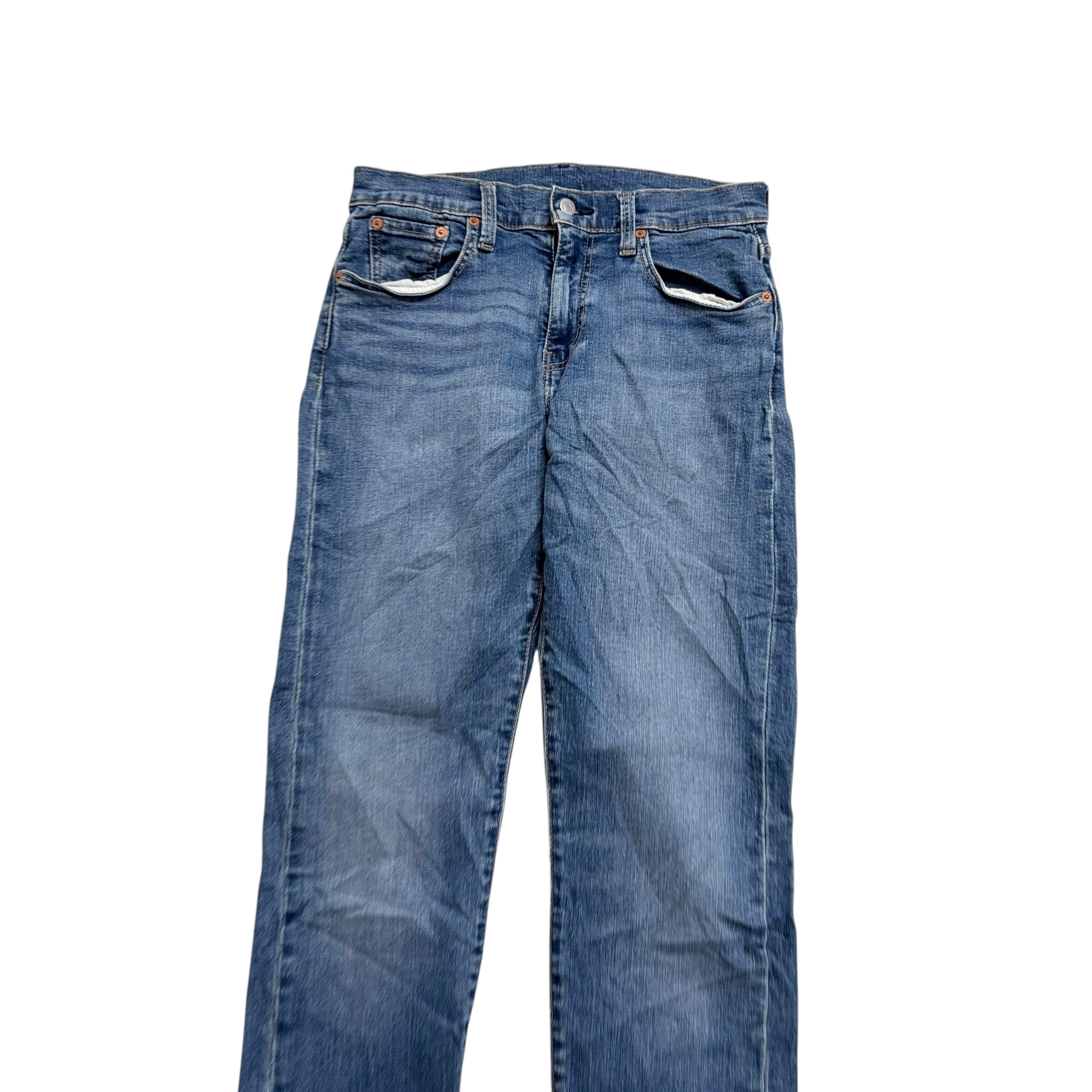 Levis 502 Jeans W30 L31 Mens Mid Blue Regular Tapered Fit Stretch Denim (E)