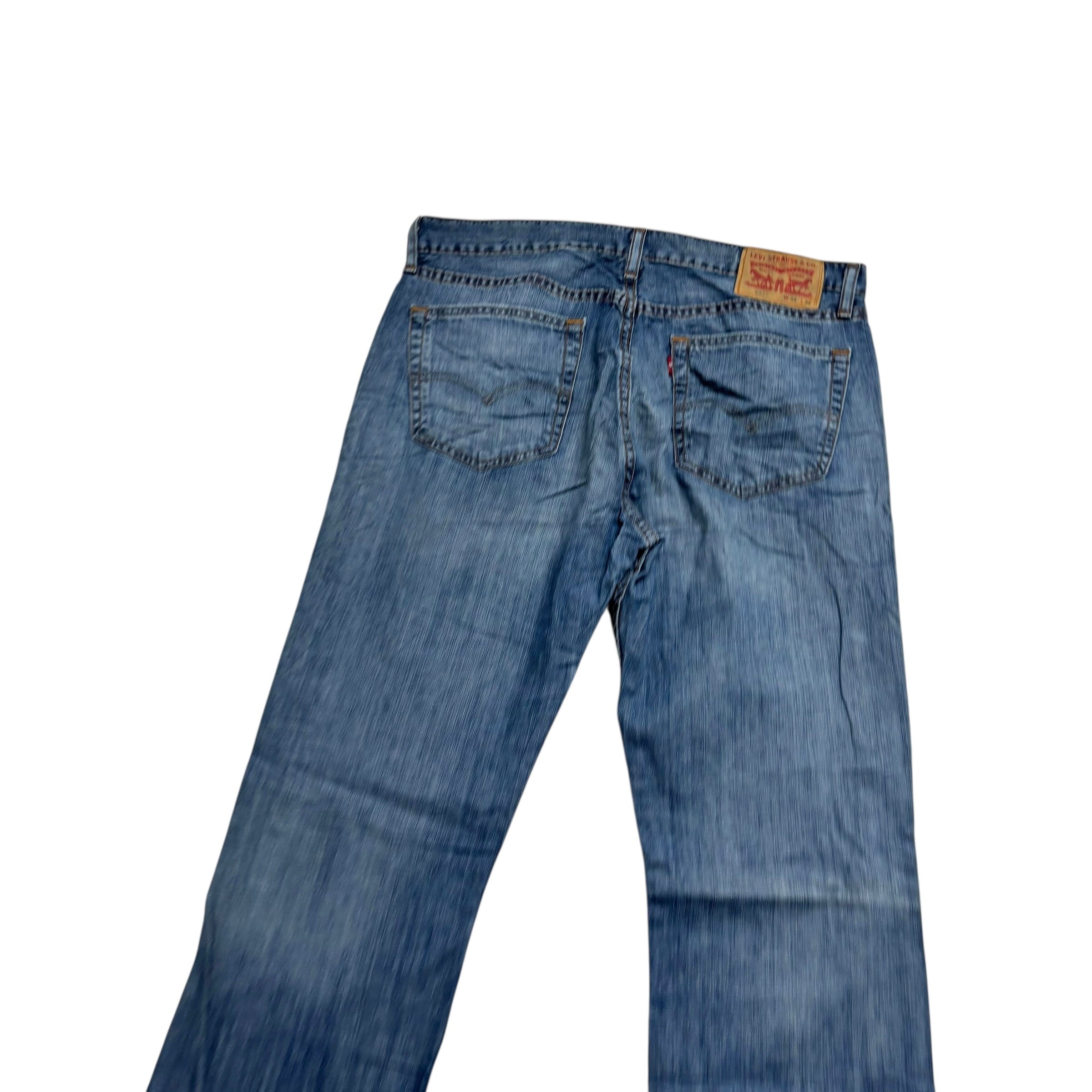 Levis 527 Jeans W34 L34 Mens Mid Blue Slim Bootcut Fit Denim (E)