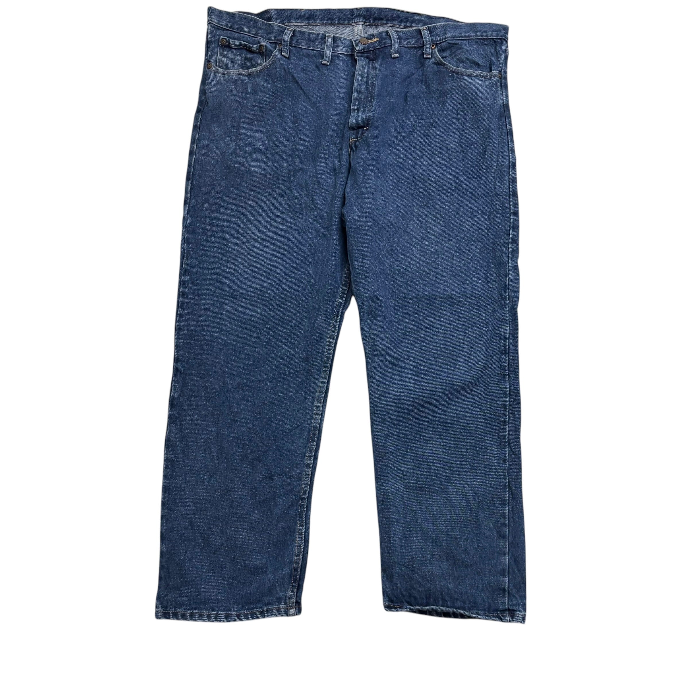 Wrangler Jeans W44 L30 Mens Mid Blue Baggy Relaxed Straight Fit Denim (E)