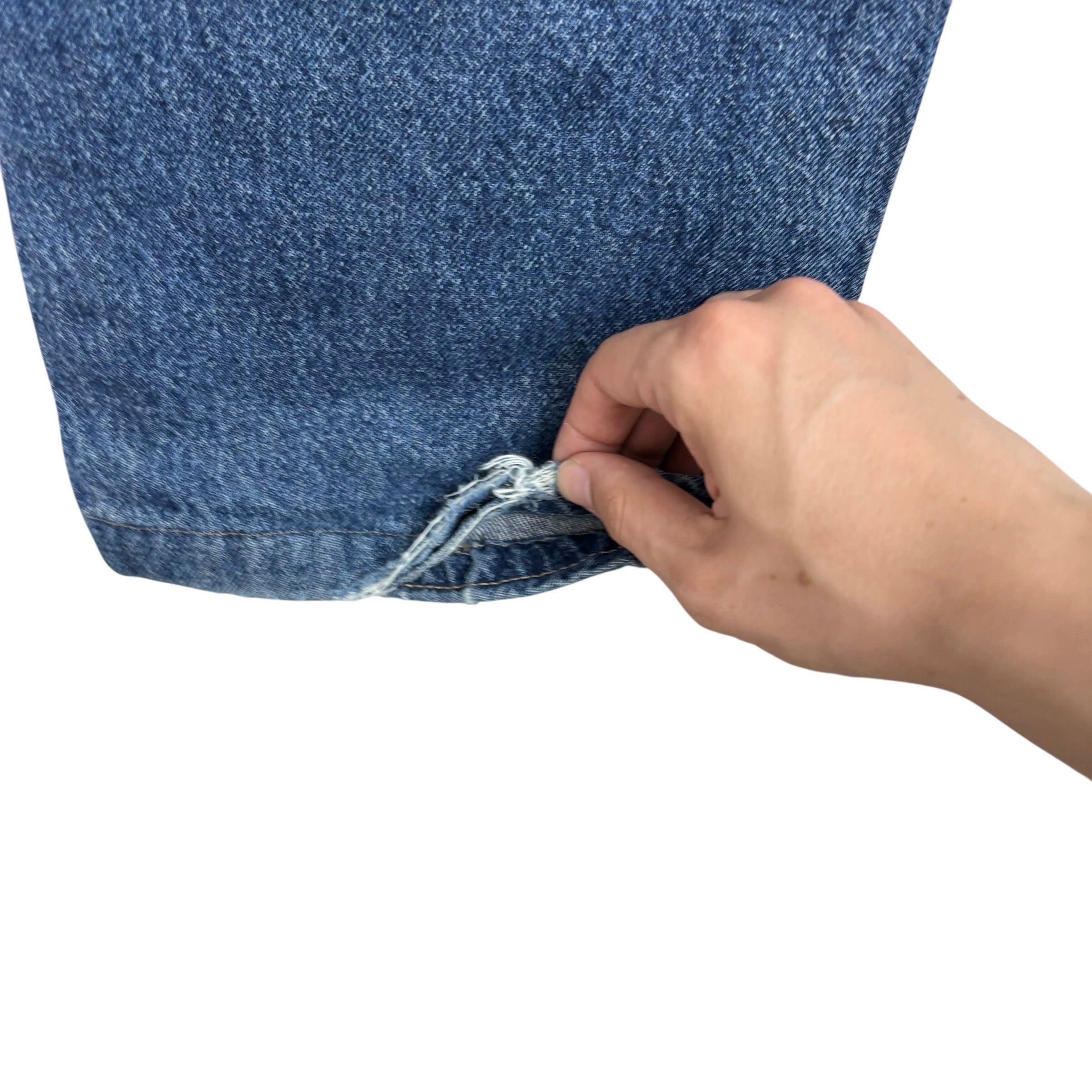 Wrangler Jeans W35 L26 Mens Mid Blue Regular Straight Fit Vintage Denim (F)