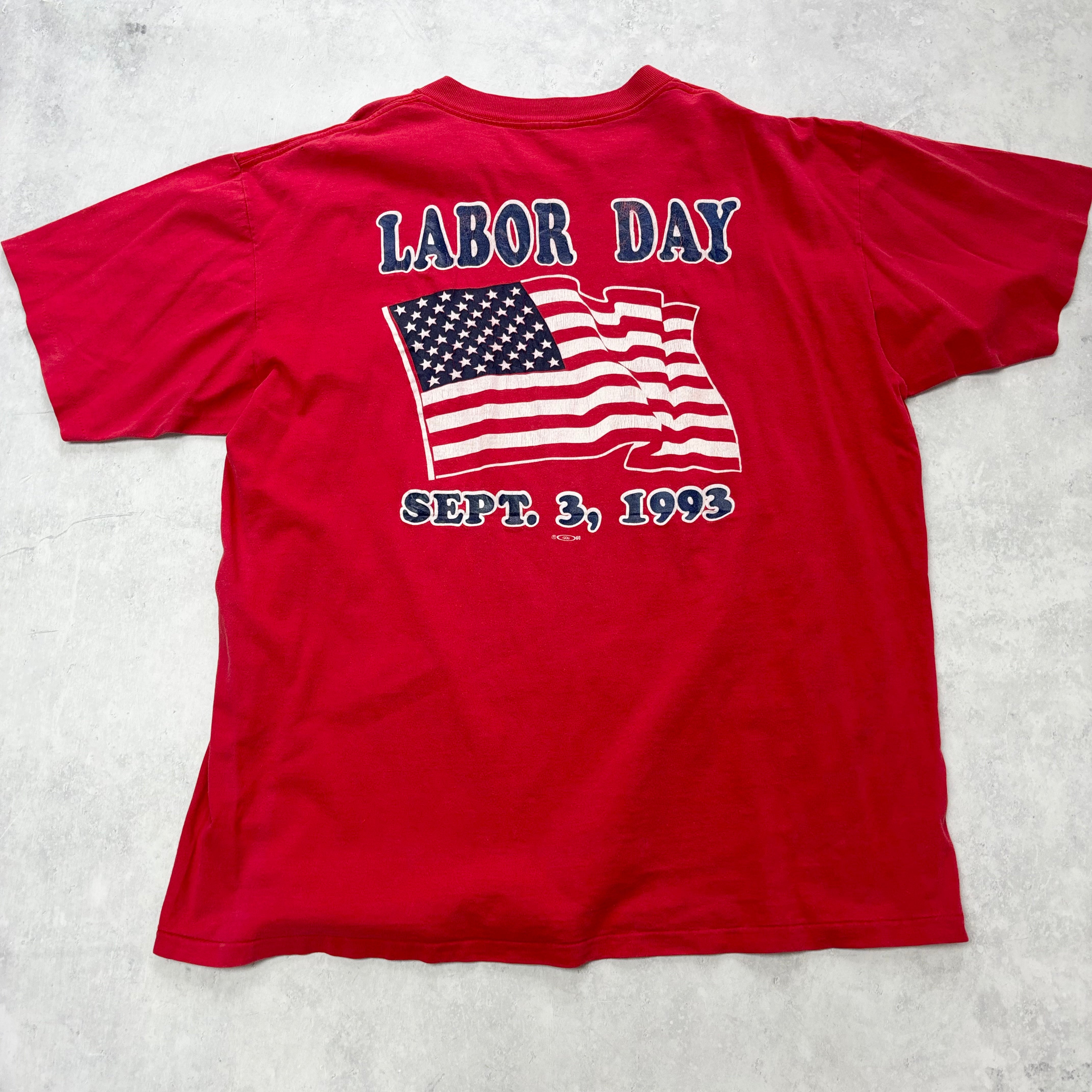 Vintage T Shirt Mens XL Red Single Stitch Graphic Print 90s Union USA