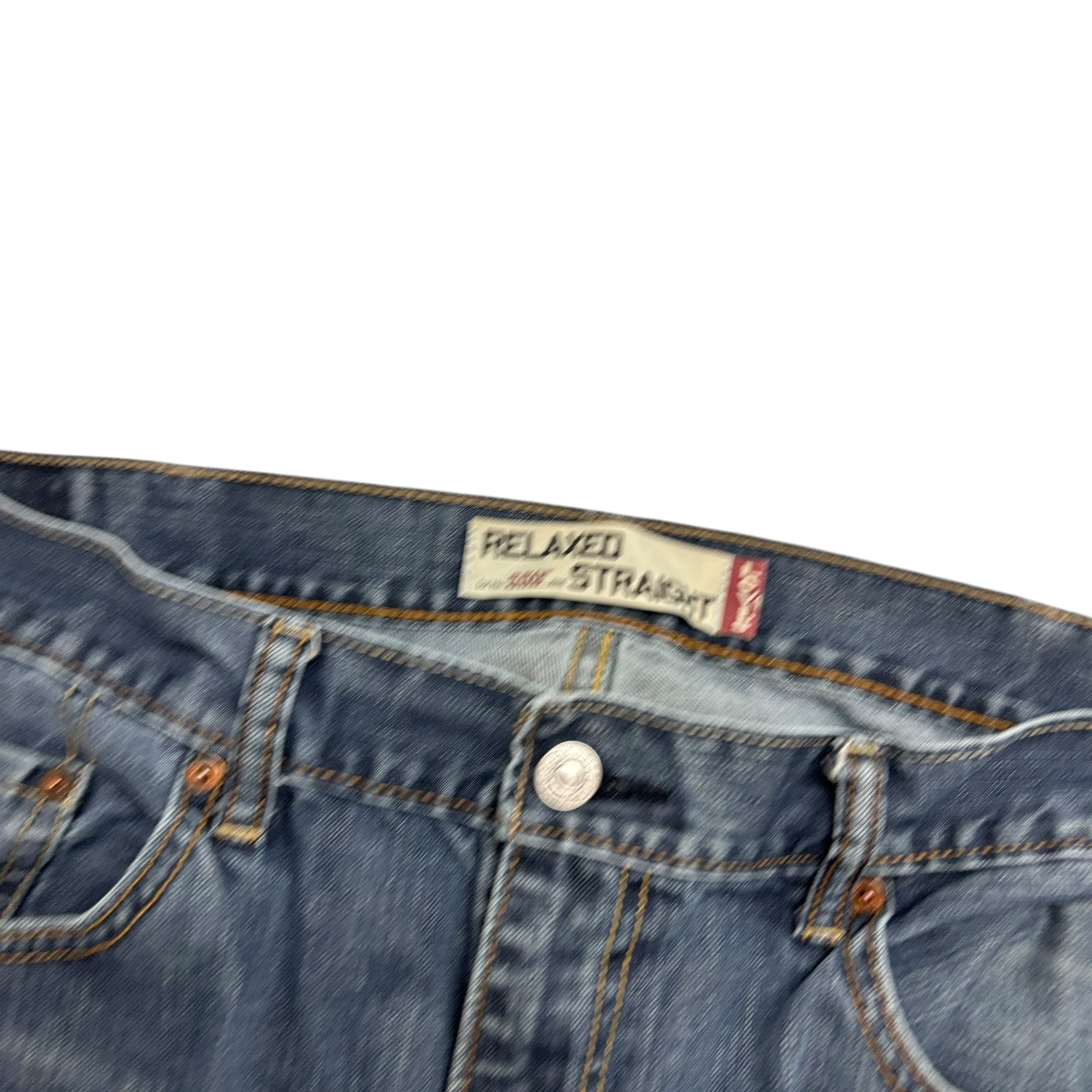 Levis 559 Jeans W38 L31 Mens Dark Blue Baggy Relaxed Straight Vintage Denim (E)