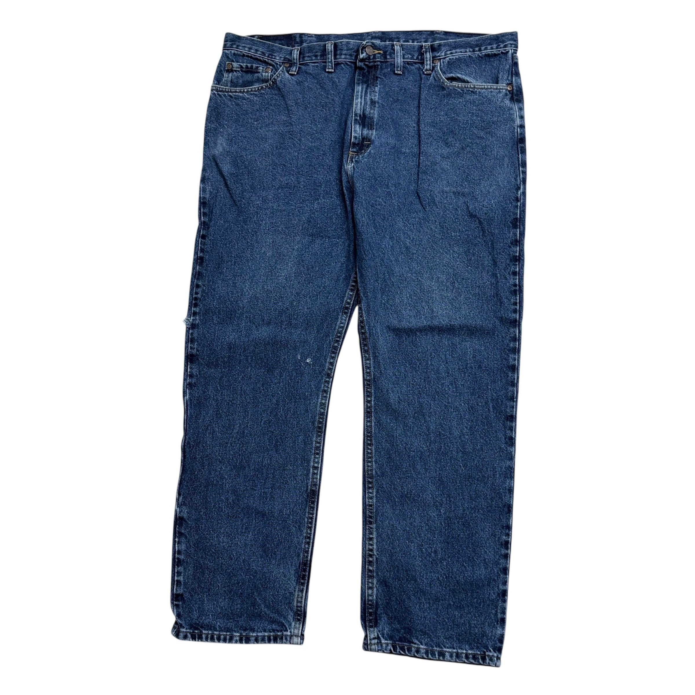 Wrangler Jeans W44 L30 Mens Mid Blue Regular Straight Fit Denim (F)