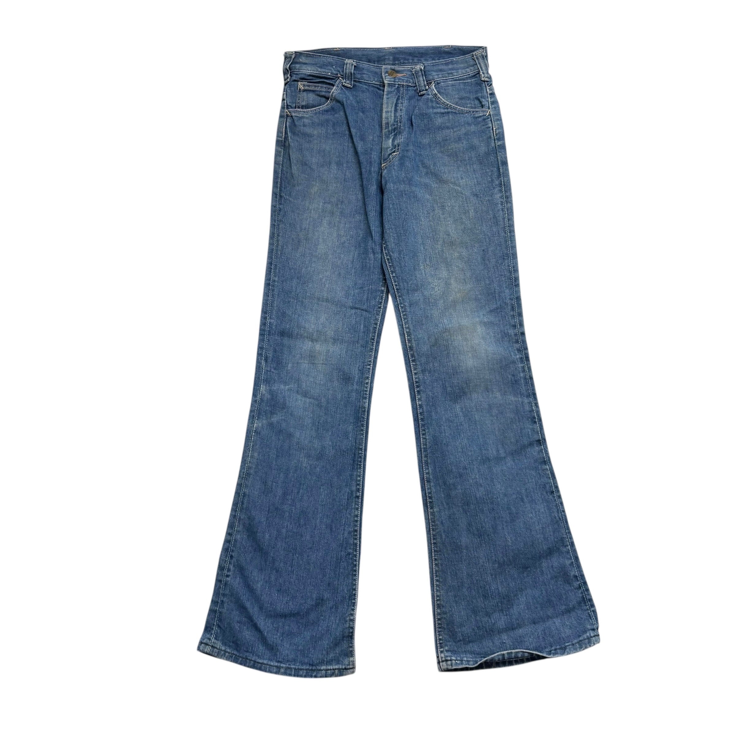 Lee Jeans W29 L33 Mens Mid Blue Regular Bootcut Fit Vintage 80s Denim
