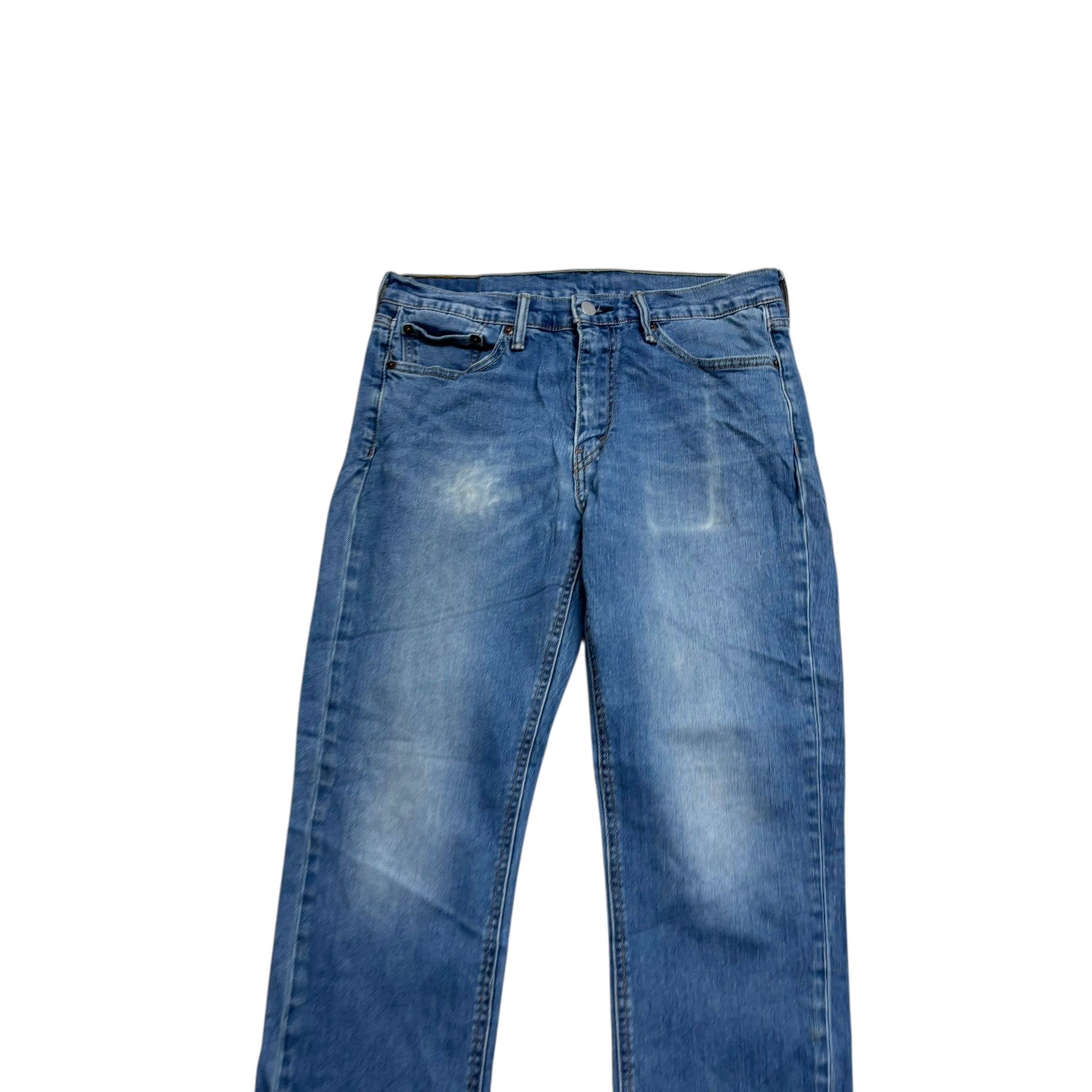 Levis 541 Jeans W32 L31 Mens Mid Blue Athletic Tapered Fit Stretch Denim