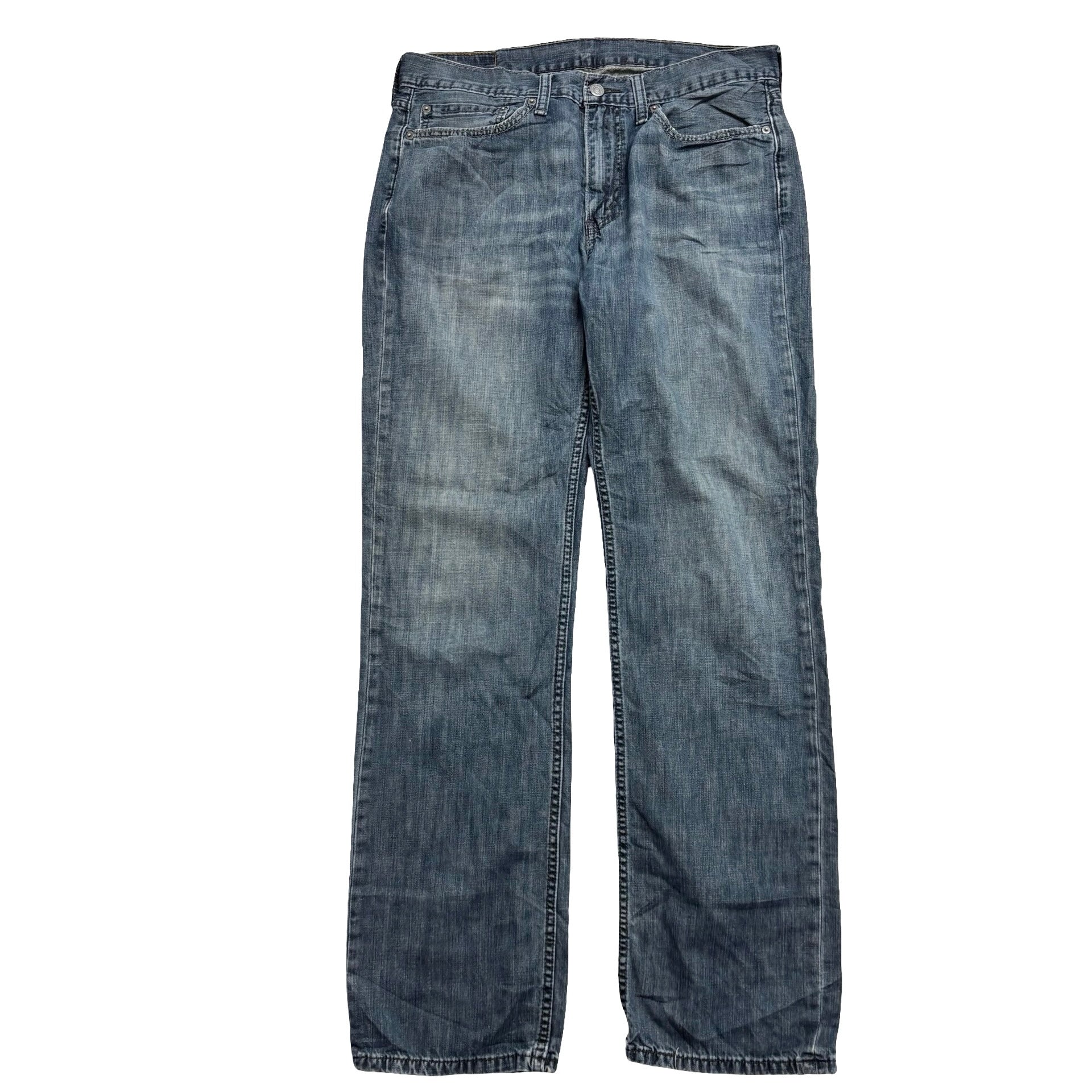 Levis 514 Jeans W34 L34 Mens Dark Blue Regular Straight Fit Denim