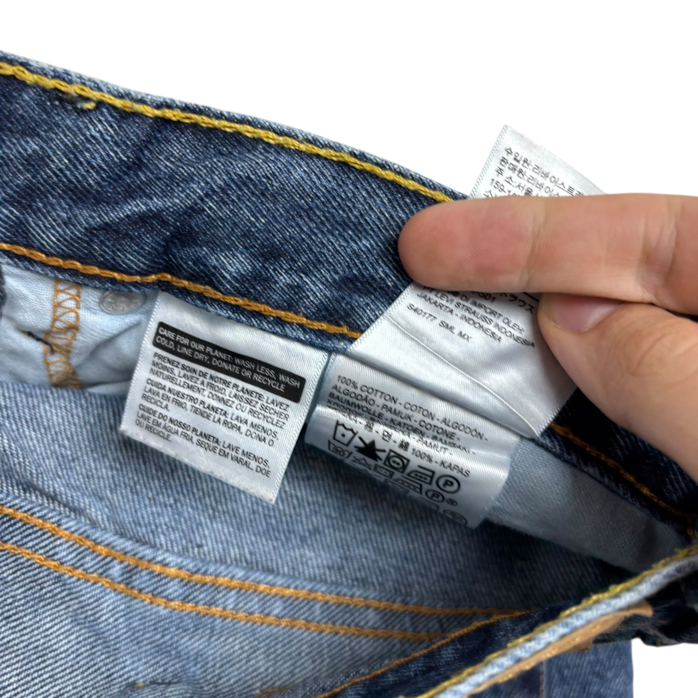 Levis 550 Jeans W38 L30 Mens Mid Blue Baggy Relaxed Straight Fit Denim (E)