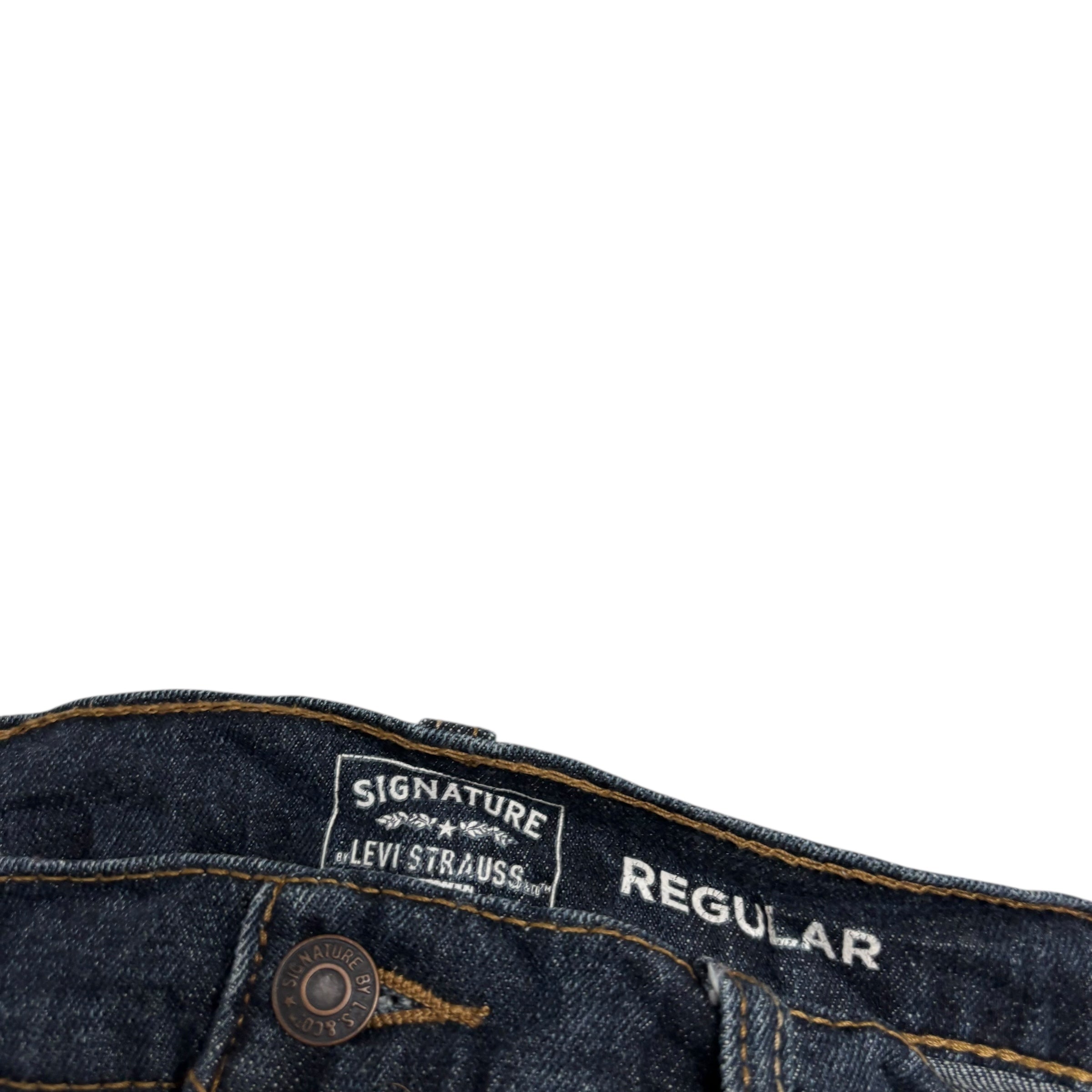 Levis Signature Jeans W36 L34 Mens Dark Blue Regular Straight Fit Stretch (E)