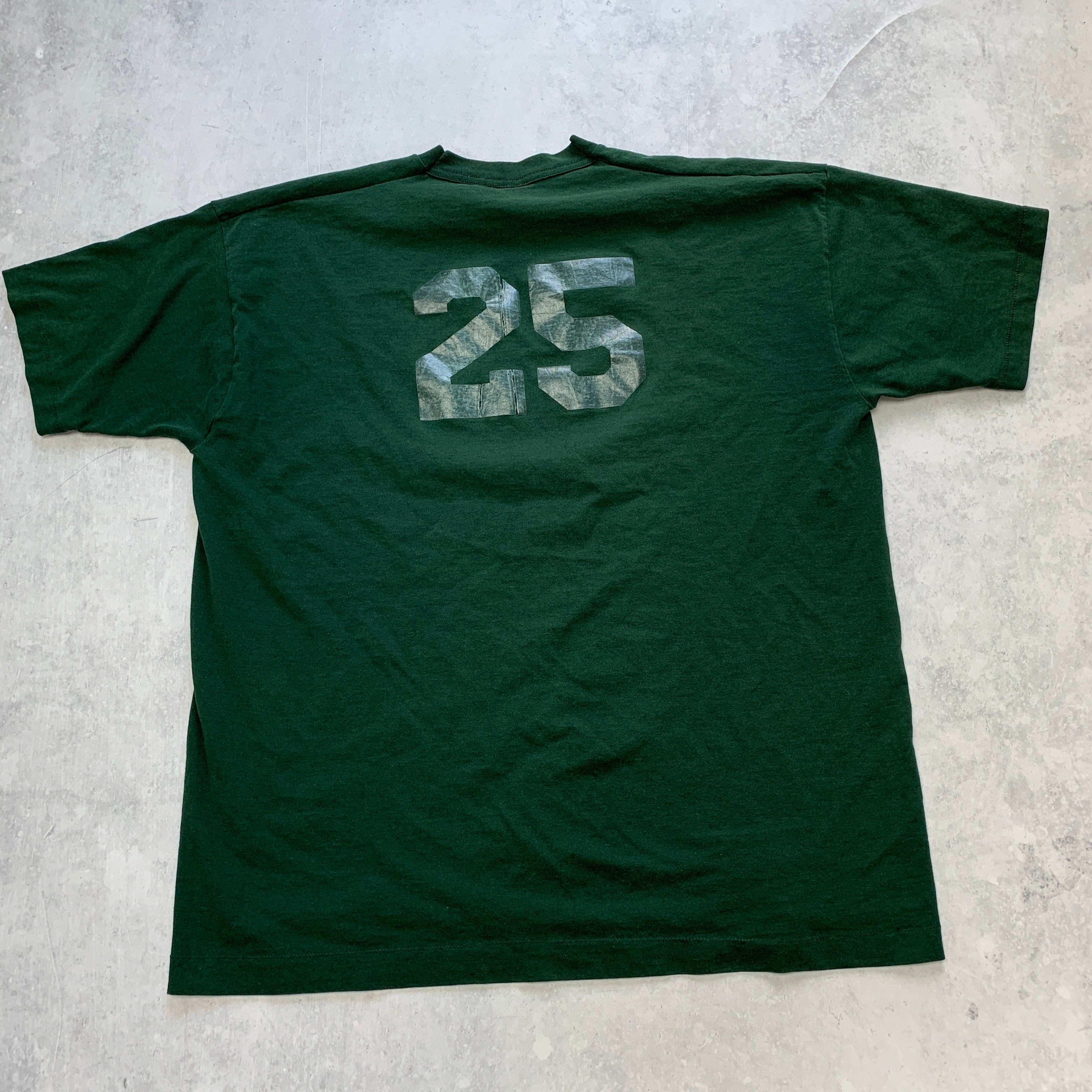 Vintage T Shirt Mens XXL Green Single Stitch Graphic Print 90s USA