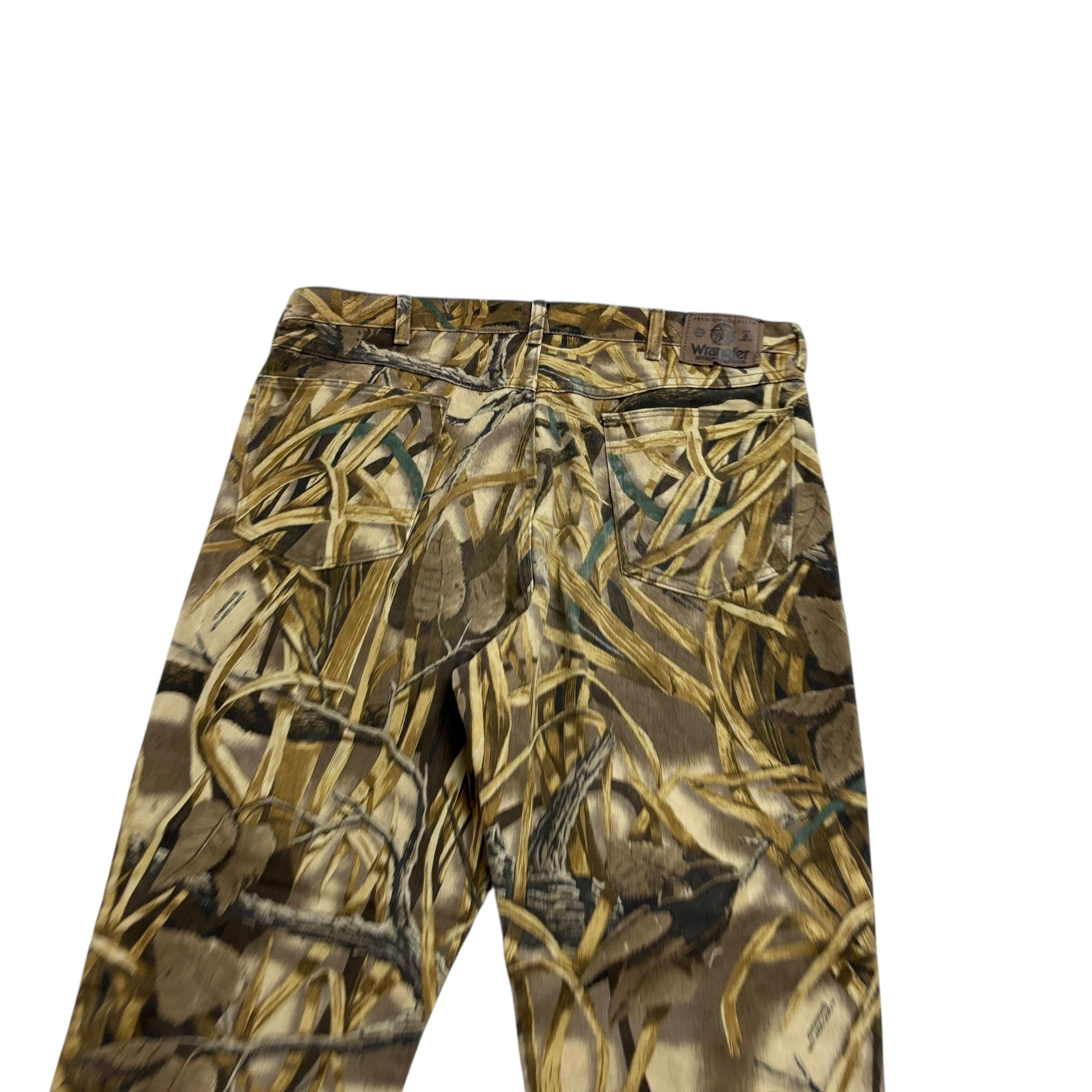 Wrangler Camouflage Jeans W38 L30 Mens Double Knee Realtree Vintage Relaxed