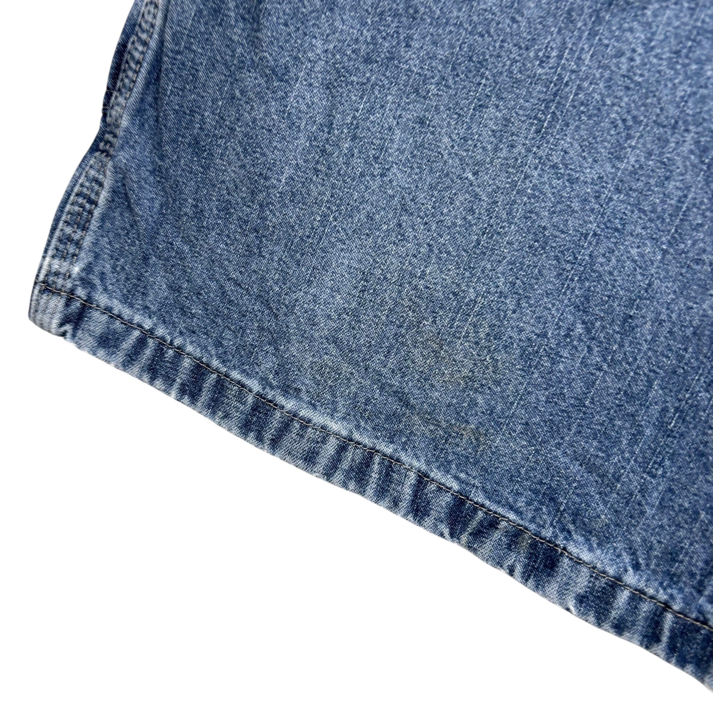 Wrangler Baggy Jorts W40 Mens Mid Blue Carpenter Denim Shorts Relaxed Fit