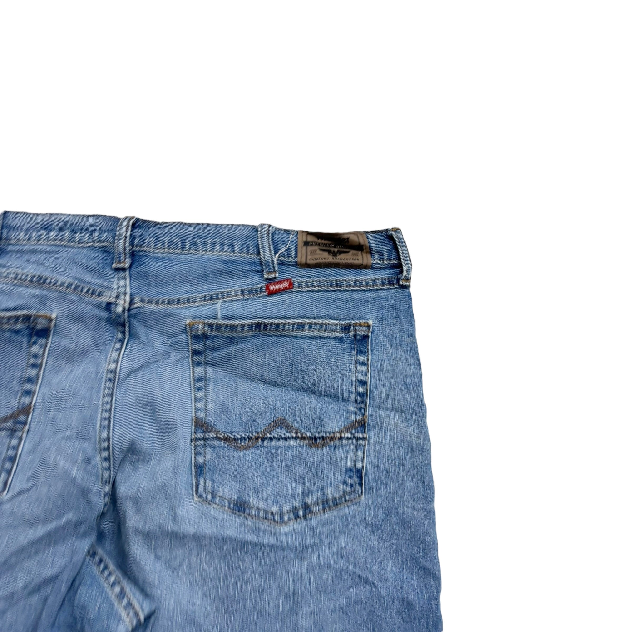 Wrangler Jeans W40 L30 Mens Light Blue Athletic Tapered Fit Stretch Denim