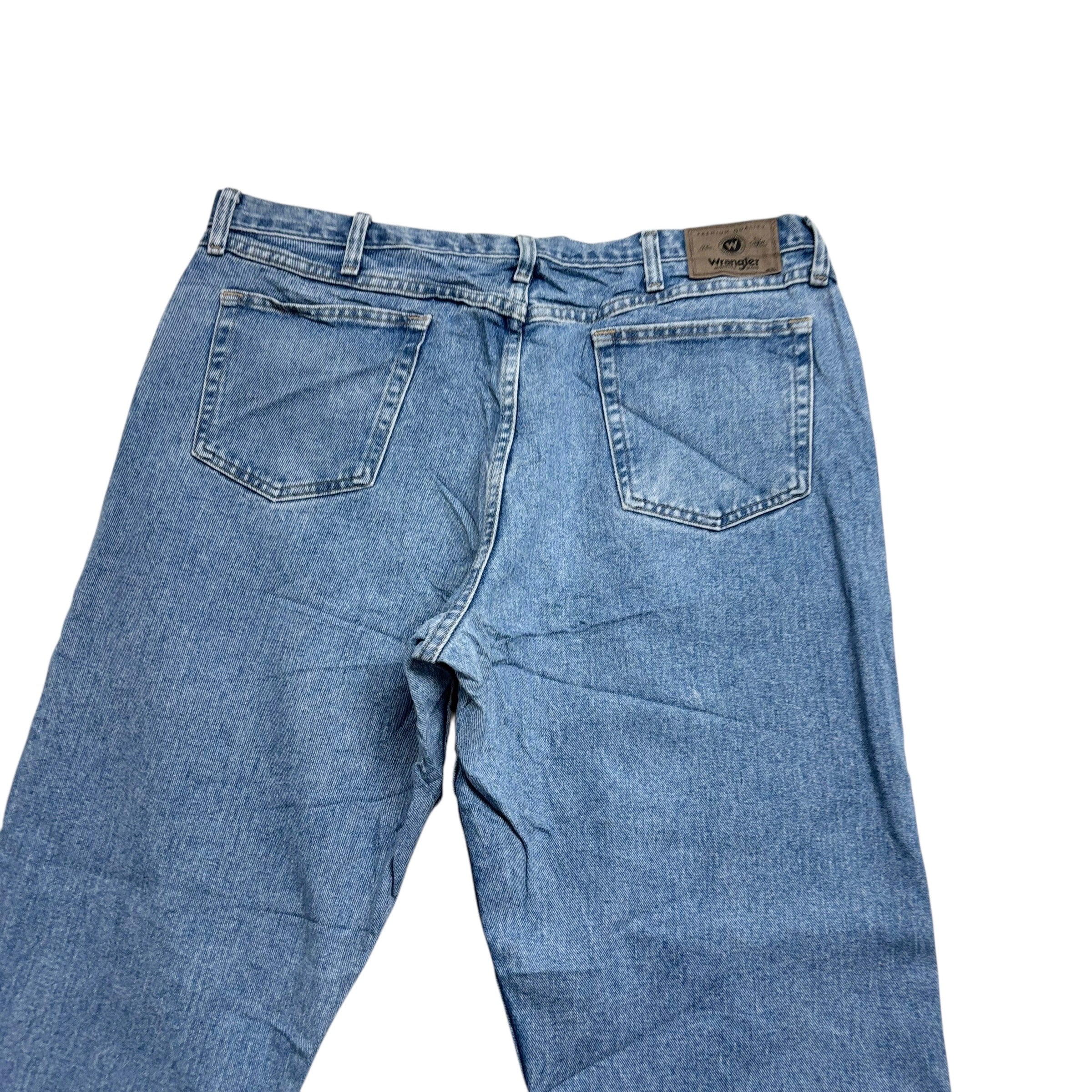Wrangler Jeans W40 L32 Mens Light Blue Relaxed Straight Fit Denim