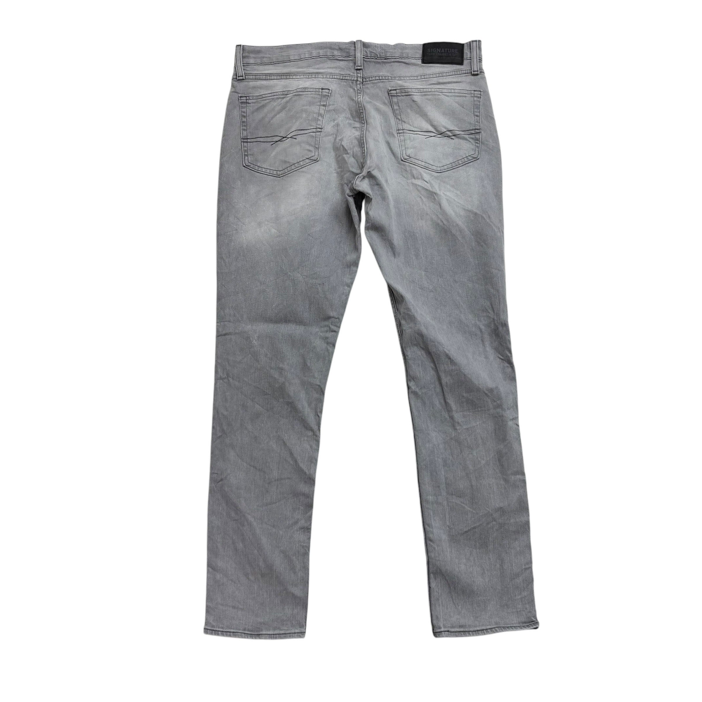 Levis Signature Jeans W36 L32 Mens Grey Slim Fit Stretch Denim (E)