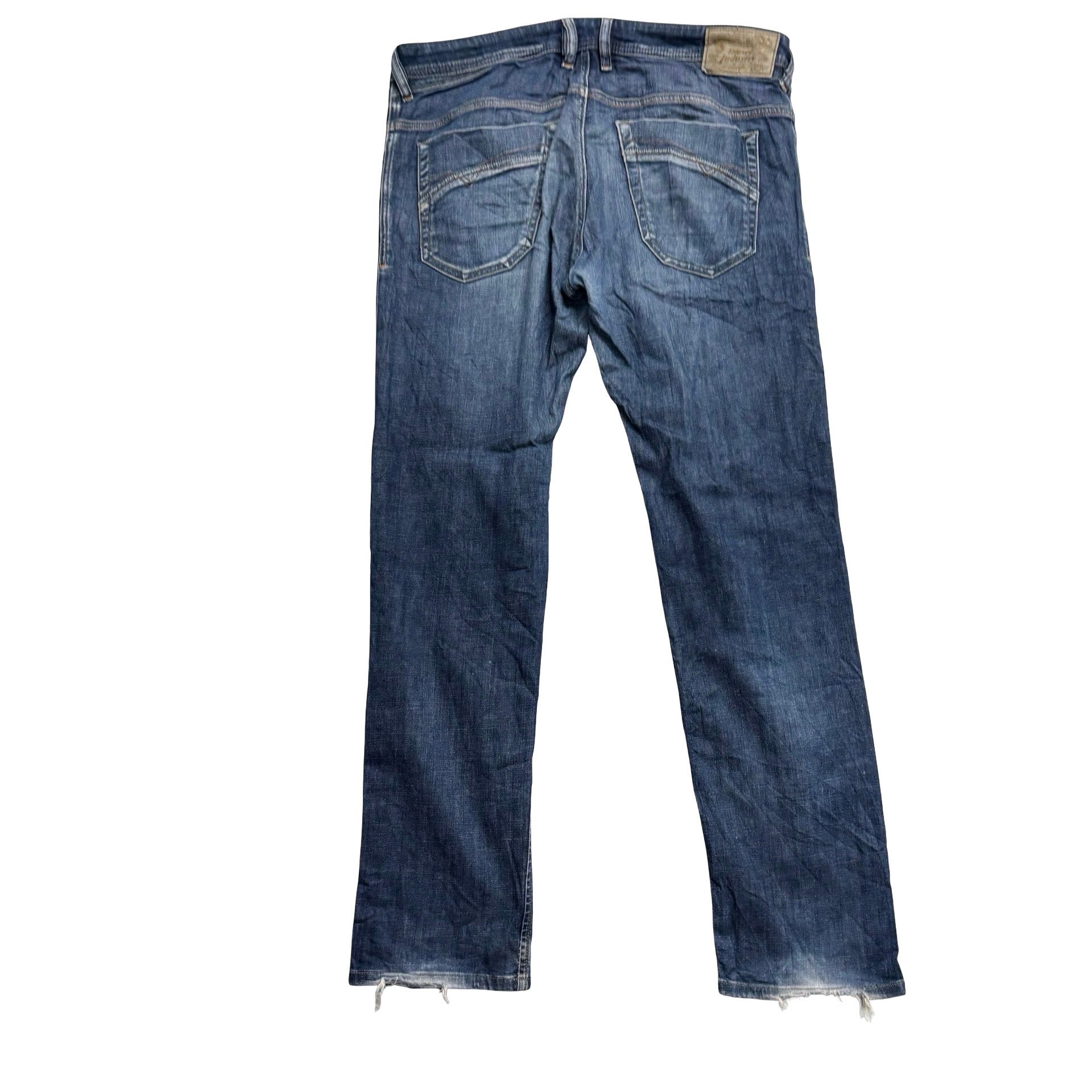 Diesel Iakop Jeans W36 L32 Mens Dark Blue Slim Tapered Fit Stretch Denim (F)