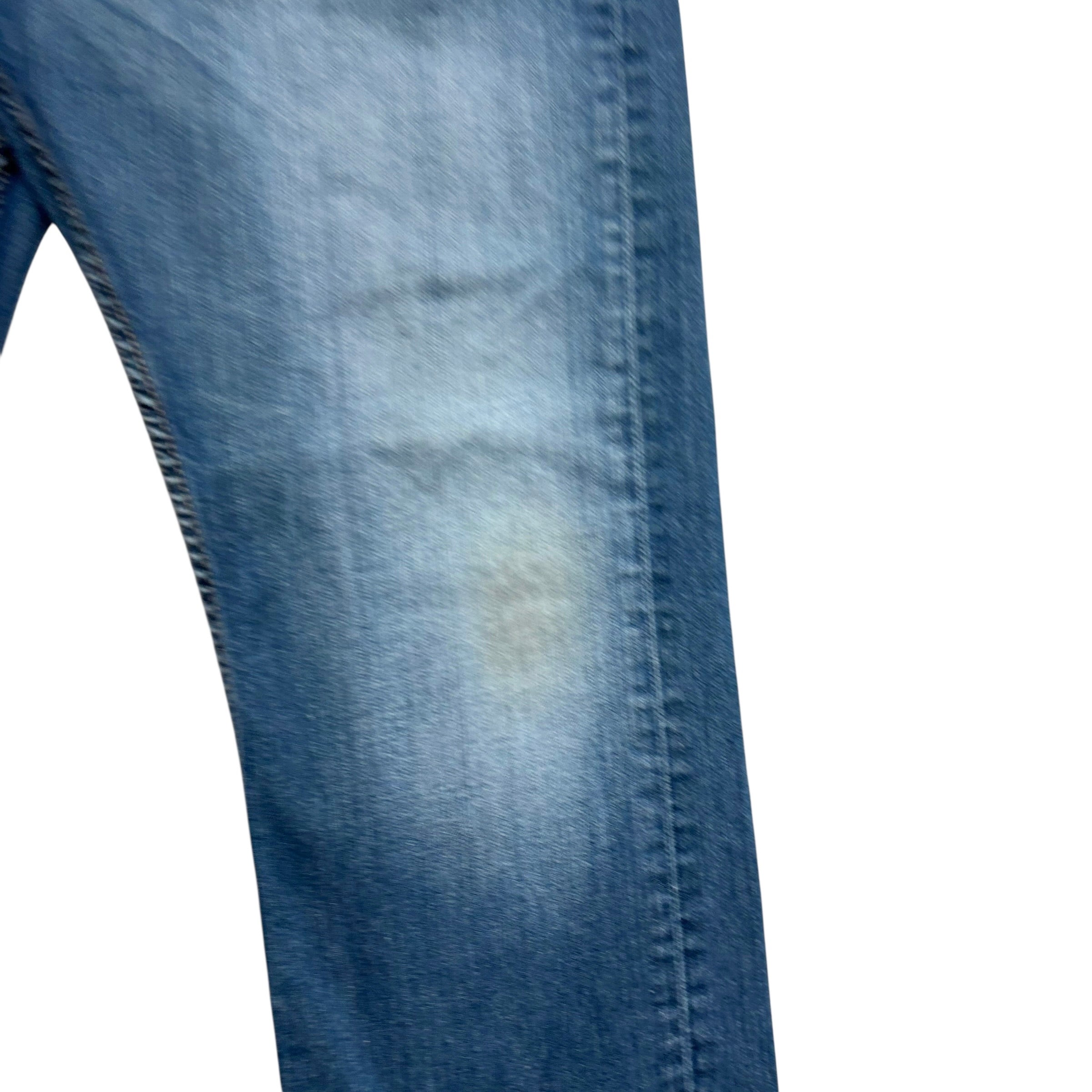 Levis 513 Jeans W38 L30 Mens Dark Blue Slim Straight Fit Stretch Denim (F)