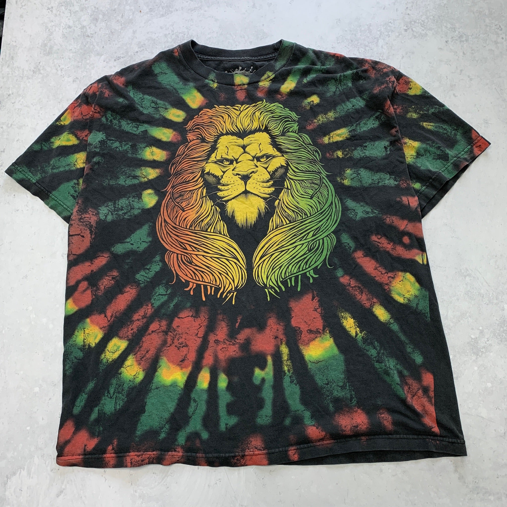 T Shirt Mens XXL Black Graphic Print Zion Rootswear Rasta