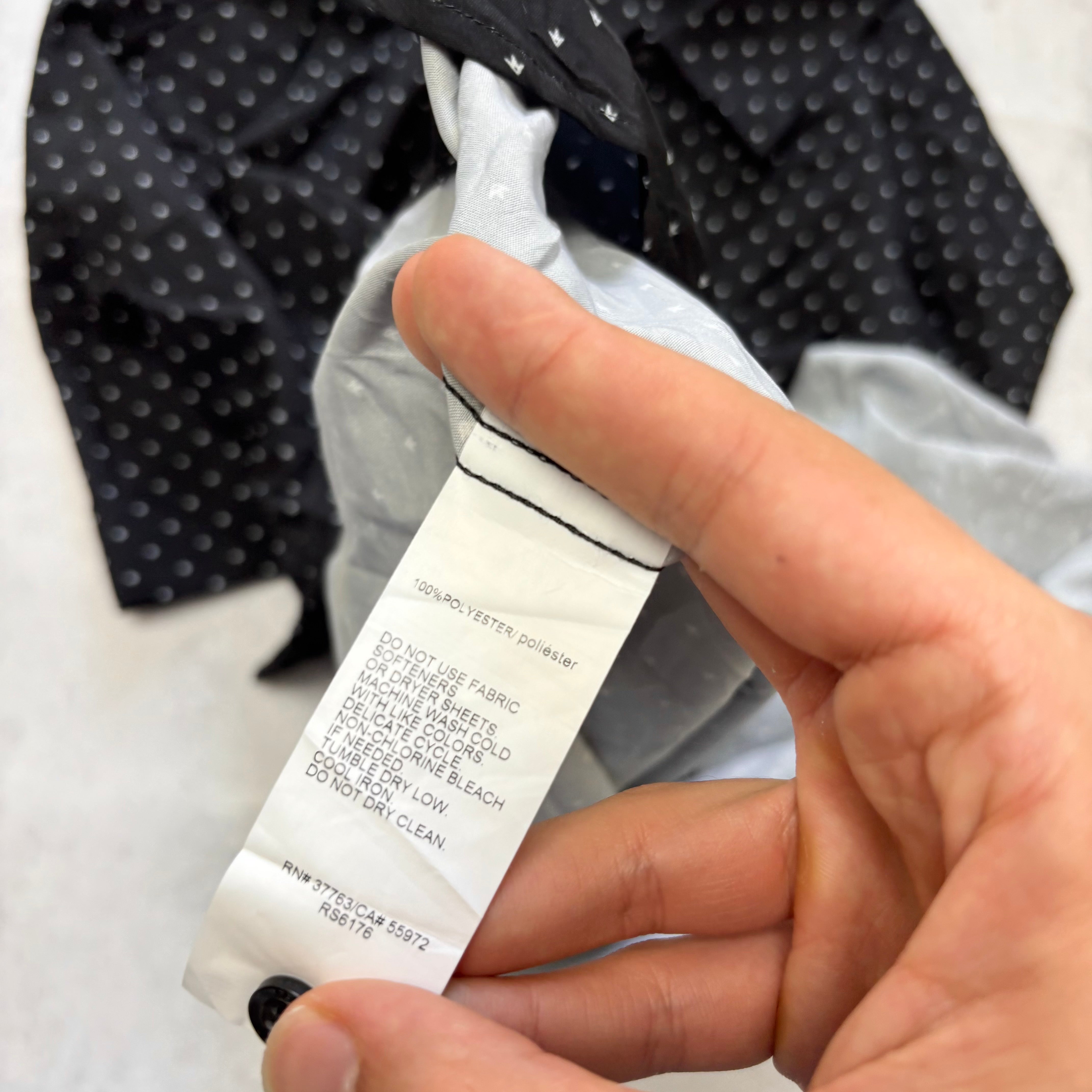 Perry Ellis Shirt Mens XXL Black Short Sleeve Slim Fit Polyester (E)