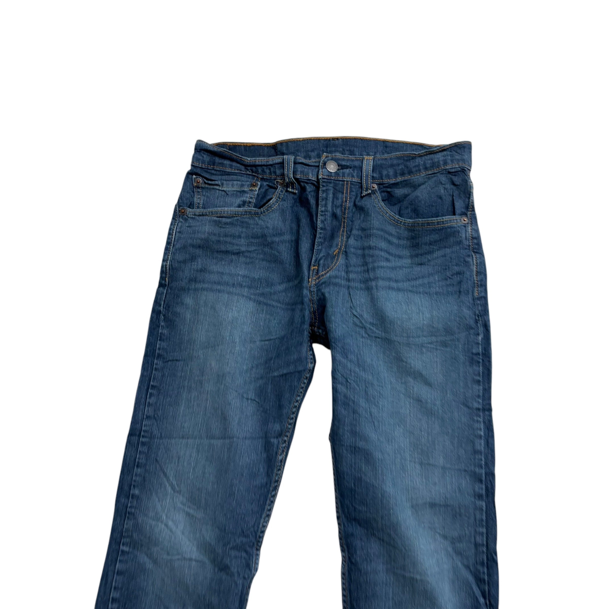 Levis 502 Jeans W31 L28 Mens Mid Blue Regular Tapered Fit Stretch Denim