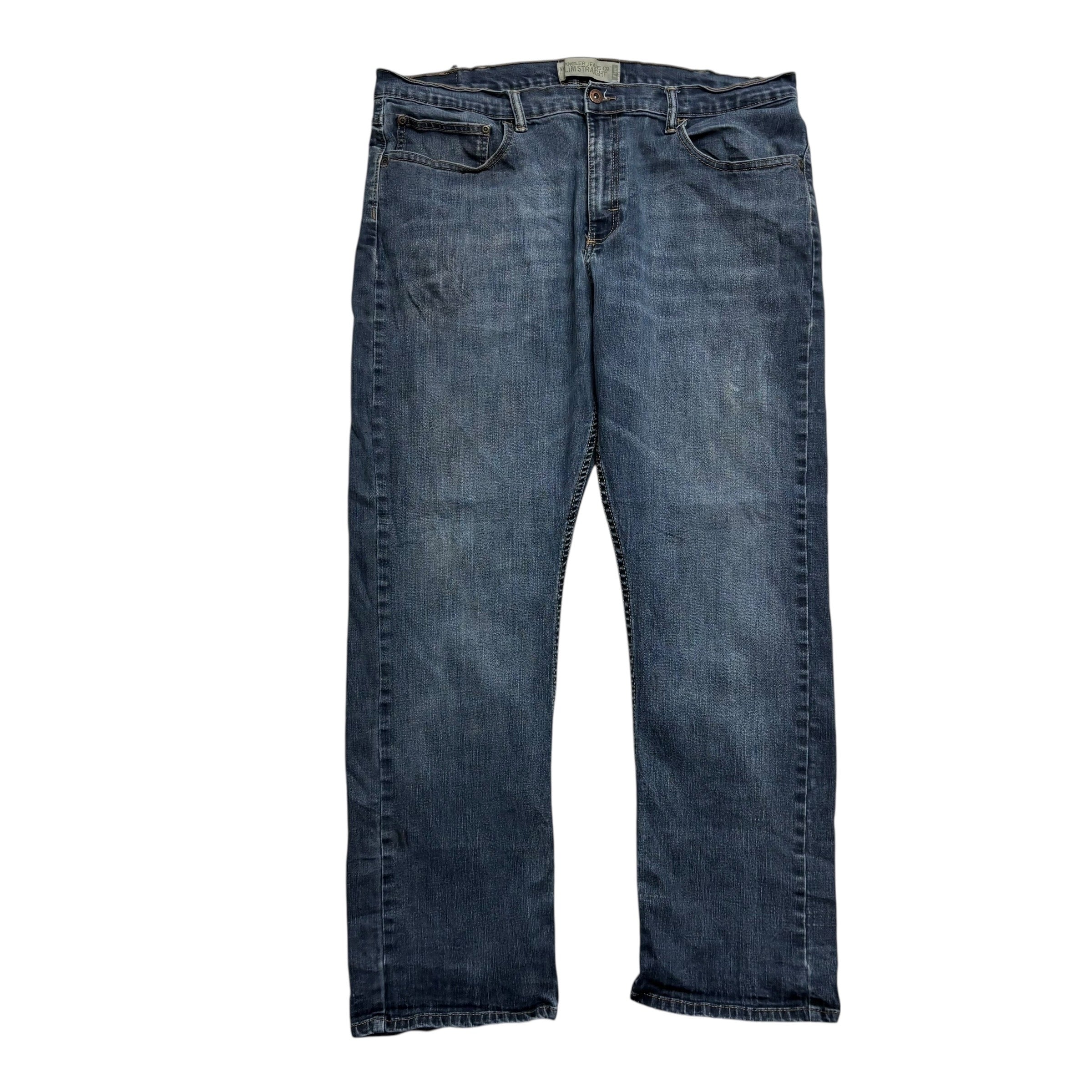 Wrangler Jeans W38 L30 Mens Dark Blue Slim Straight Fit Stretch Denim (F)