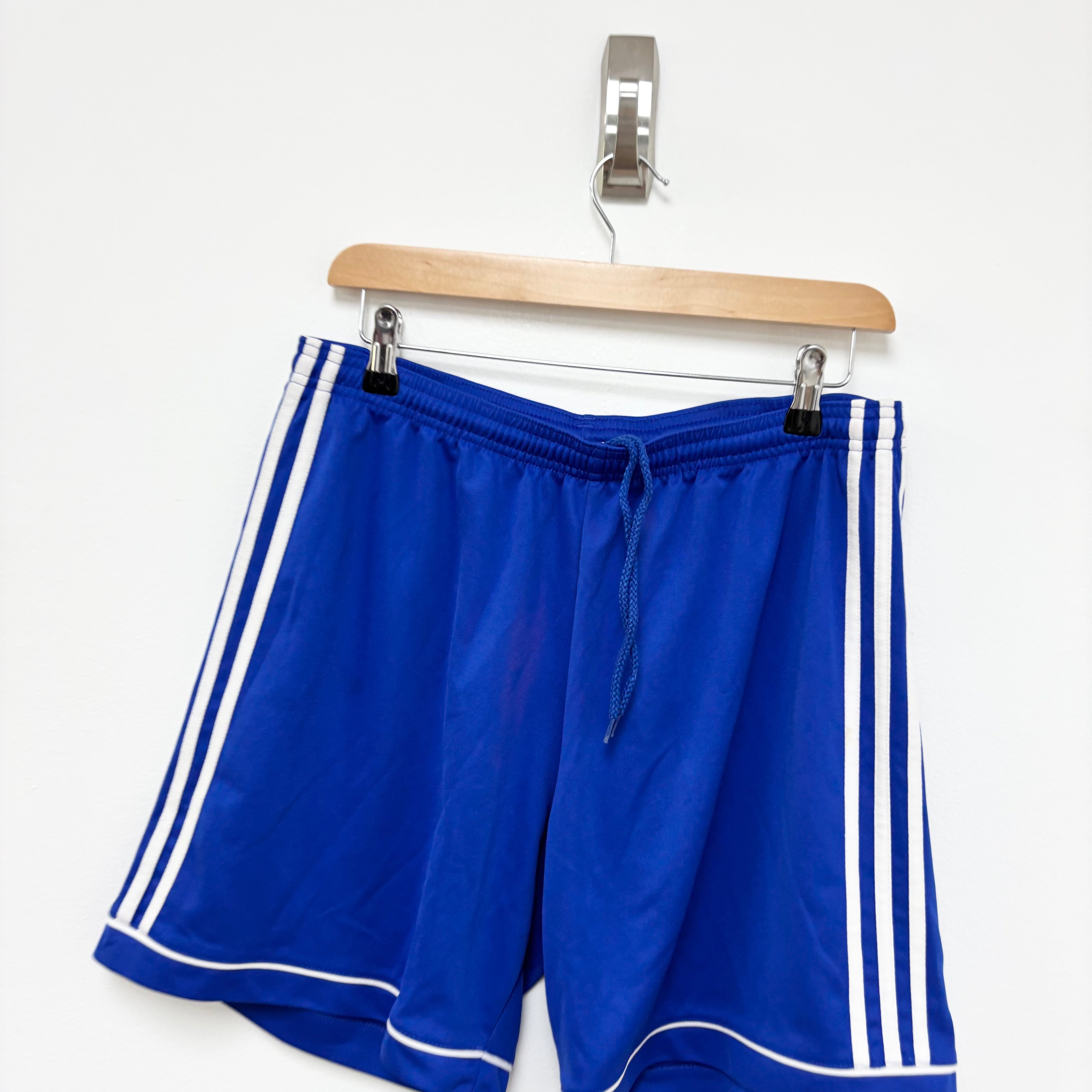 Adidas Shorts Mens Medium Blue Sports Running Gym Athletic (E)