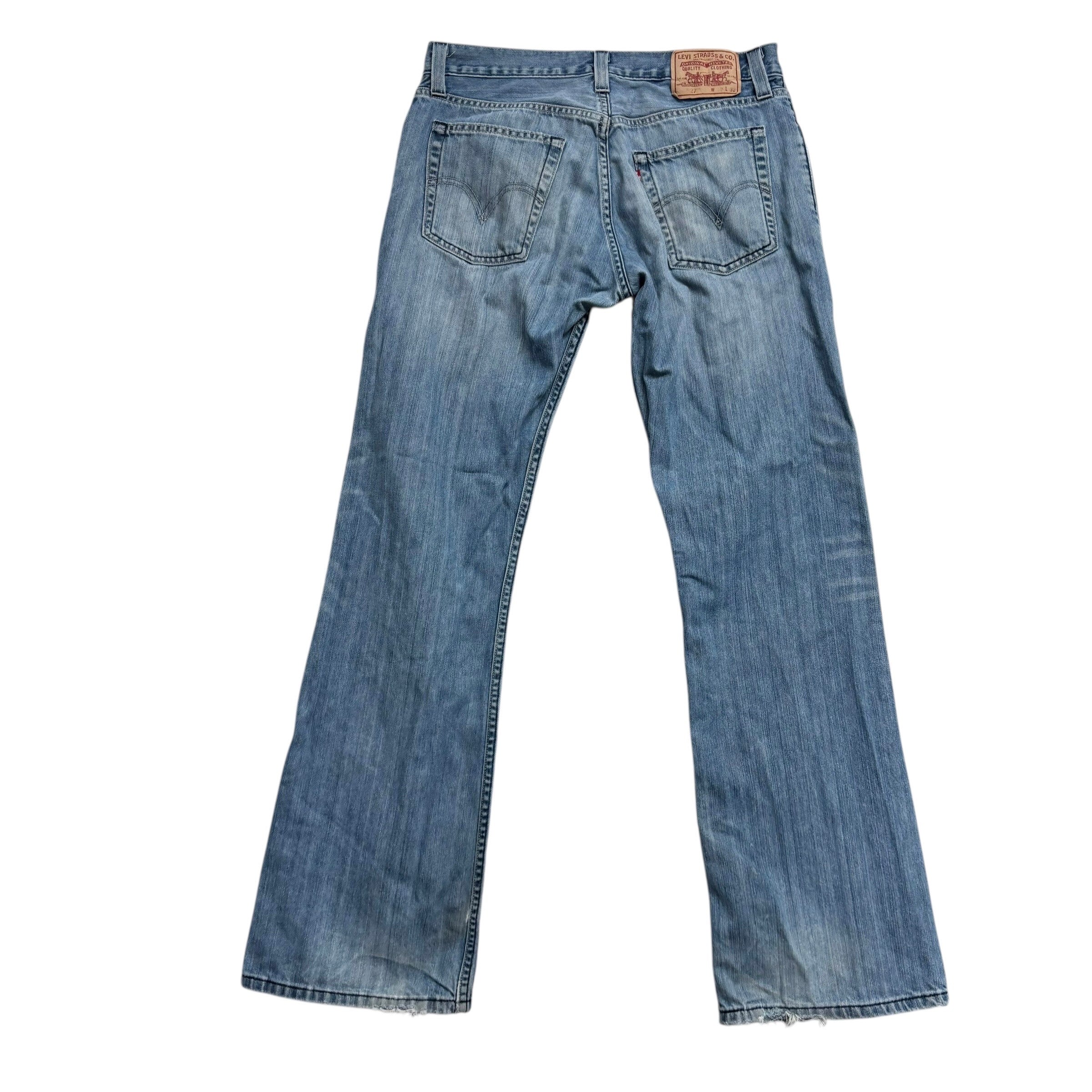 Levis 527 Jeans W32 L32 Mens Mid Blue Regular Bootcut Fit Vintage Denim (F)