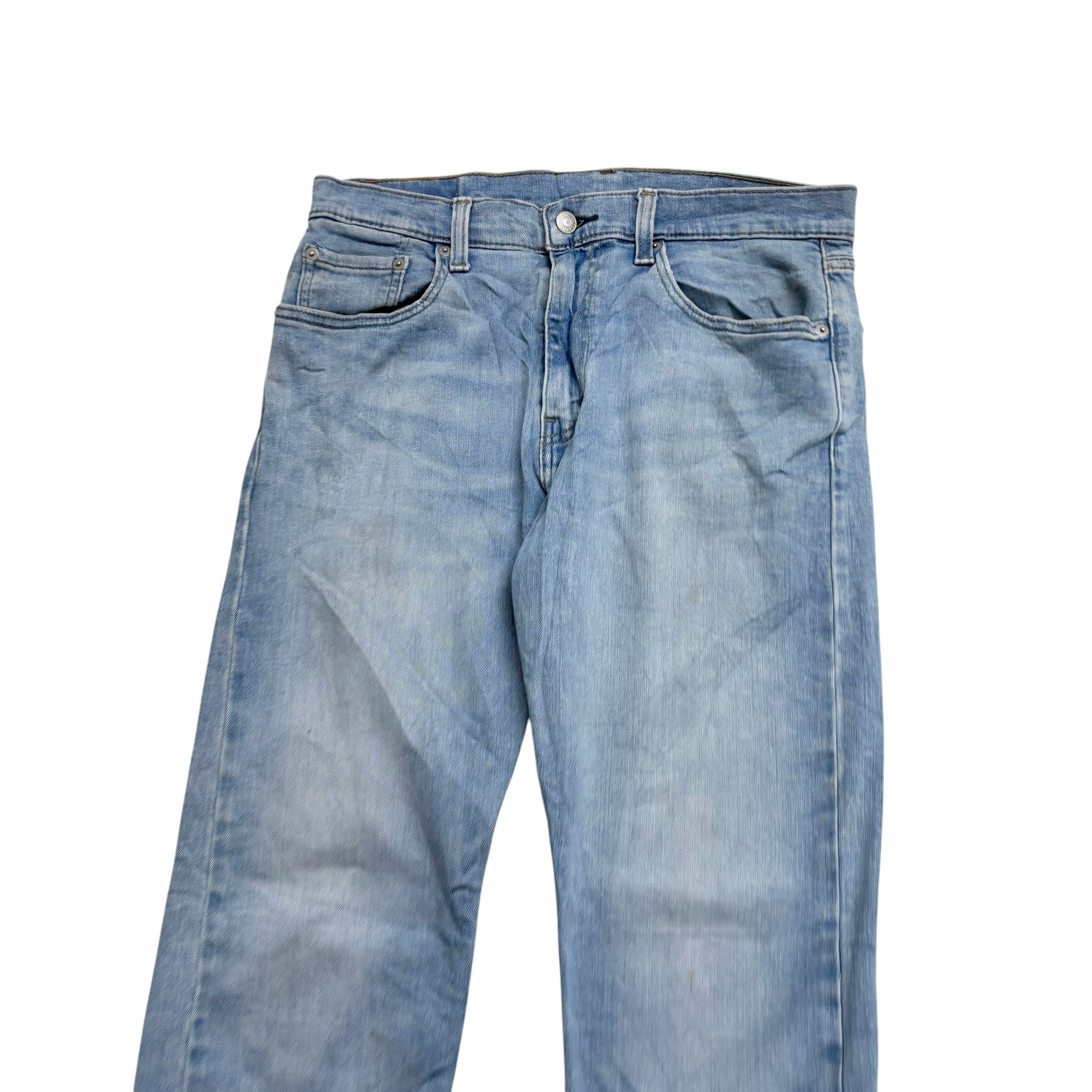 Levis 502 Jeans W32 L30 Mens Light Blue Regular Tapered Fit Stretch Denim