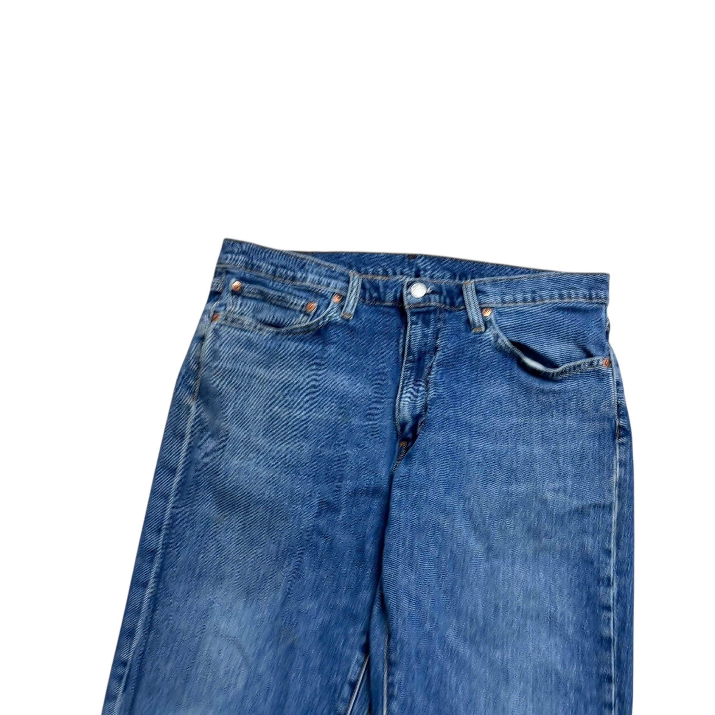 Levis 514 Jeans W36 L30 Mens Mid Blue Regular Straight Fit Stretch Denim