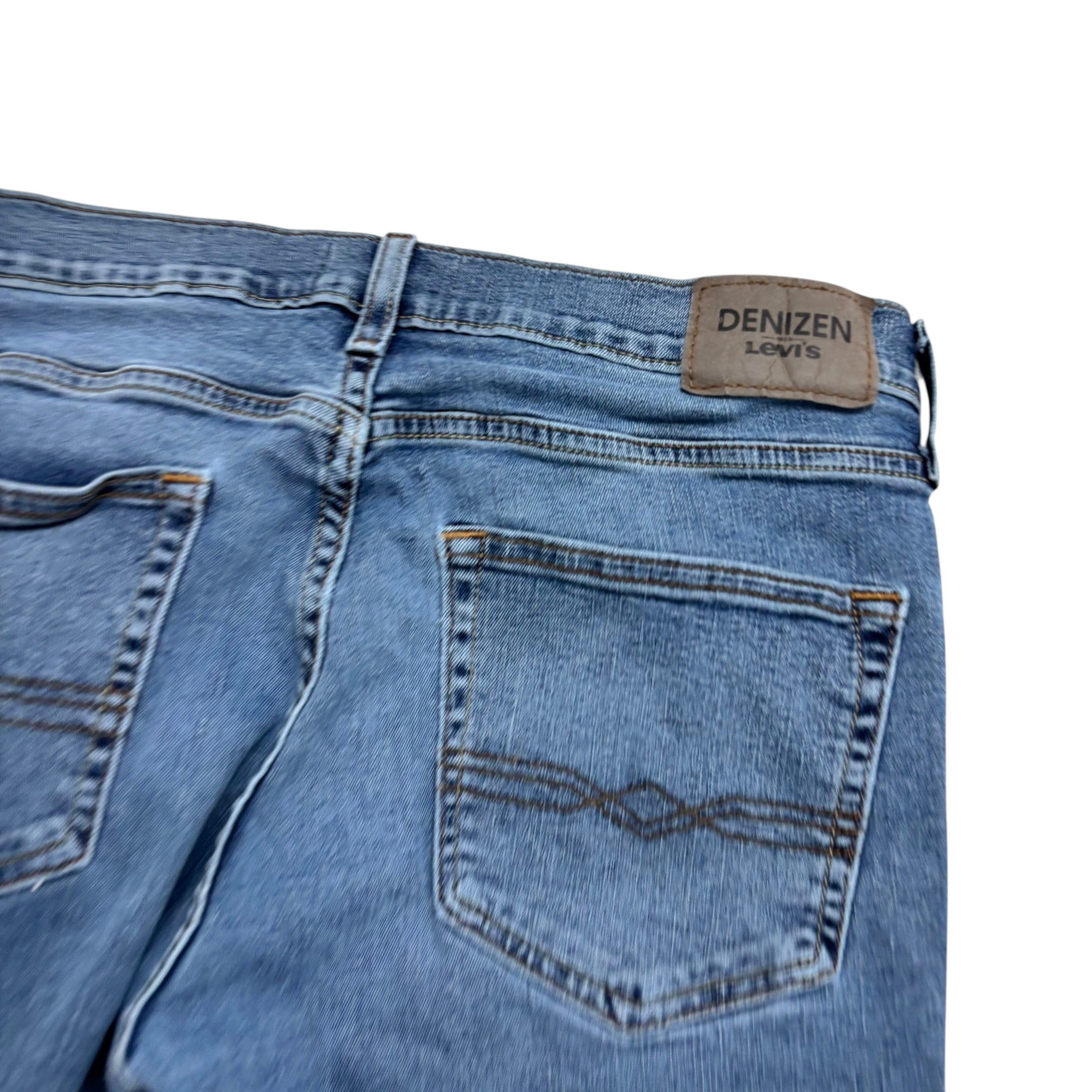 Levis Denizen Jeans W31 L34 Mens Mid Blue Slim Fit Stretch Denim (E)