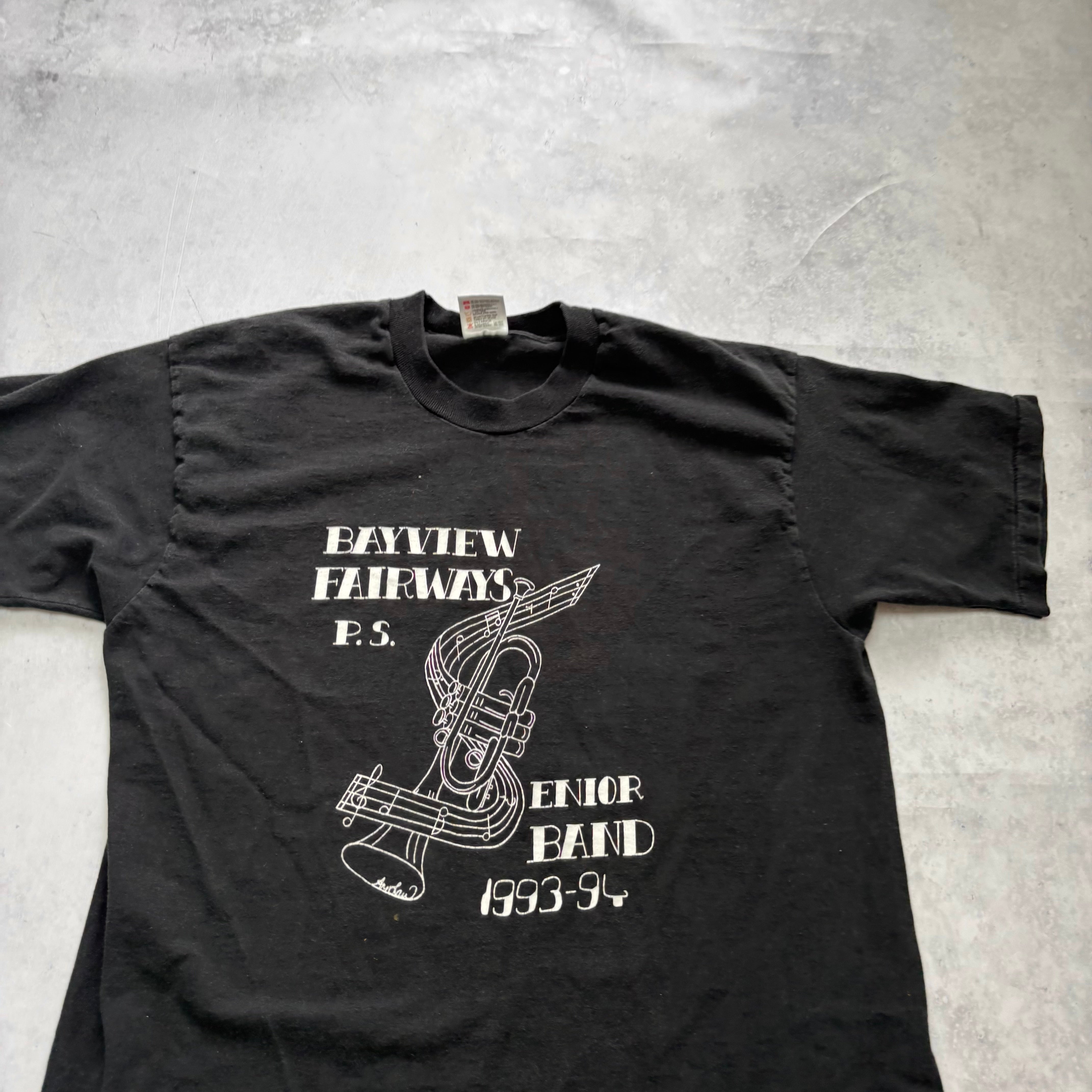 Vintage T Shirt Mens Medium Black Single Stitch Graphic Print 90s