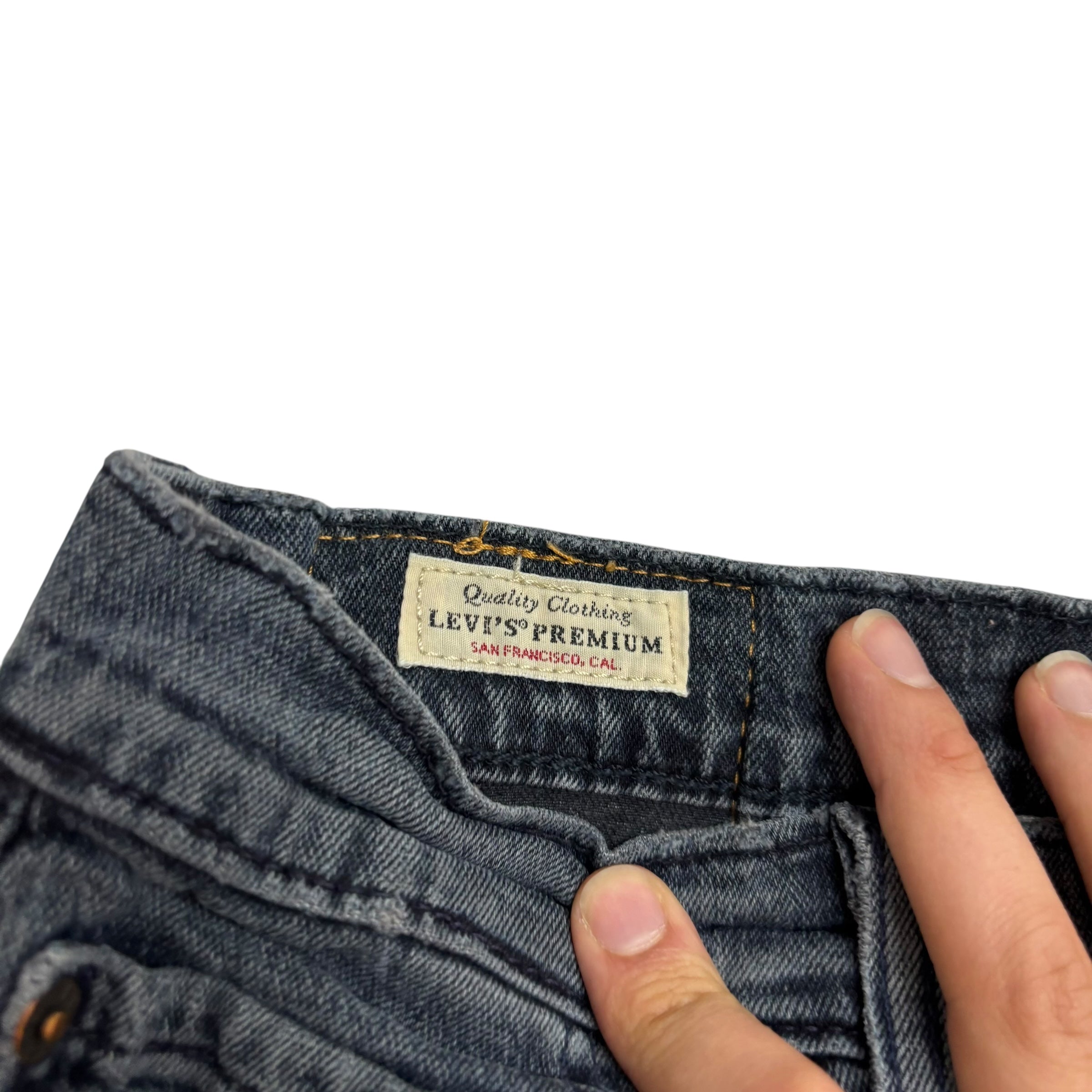 Levis 502 Jeans W31 L33 Mens Navy Blue Regular Tapered Fit Stretch Denim