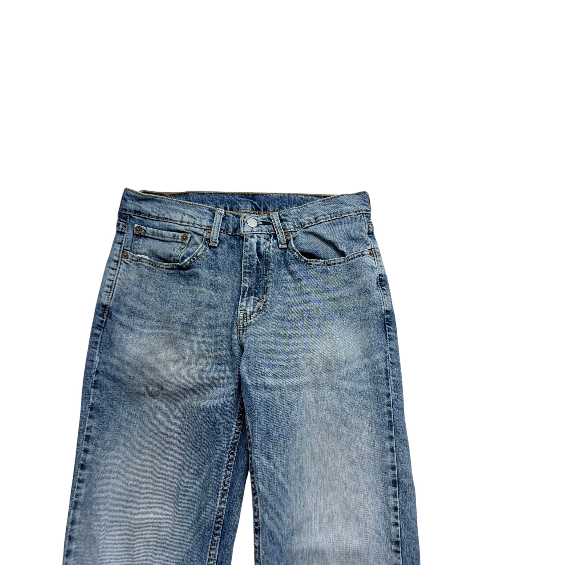 Levis 514 Jeans W31 L32 Mens Mid Blue Regular Straight Fit Stretch Denim