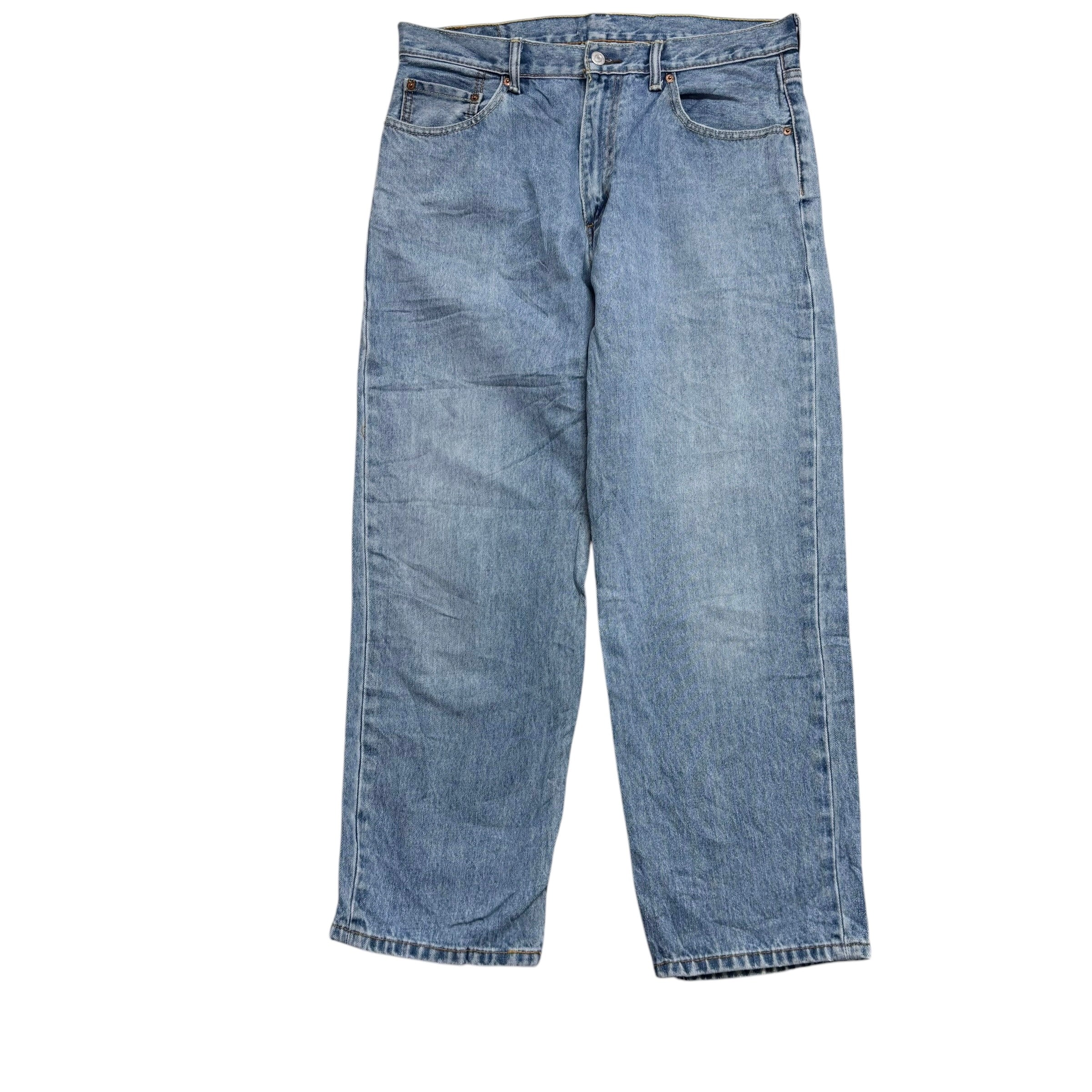Levis 550 Jeans W36 L29 Mens Light Blue Relaxed Straight Fit Denim (E)
