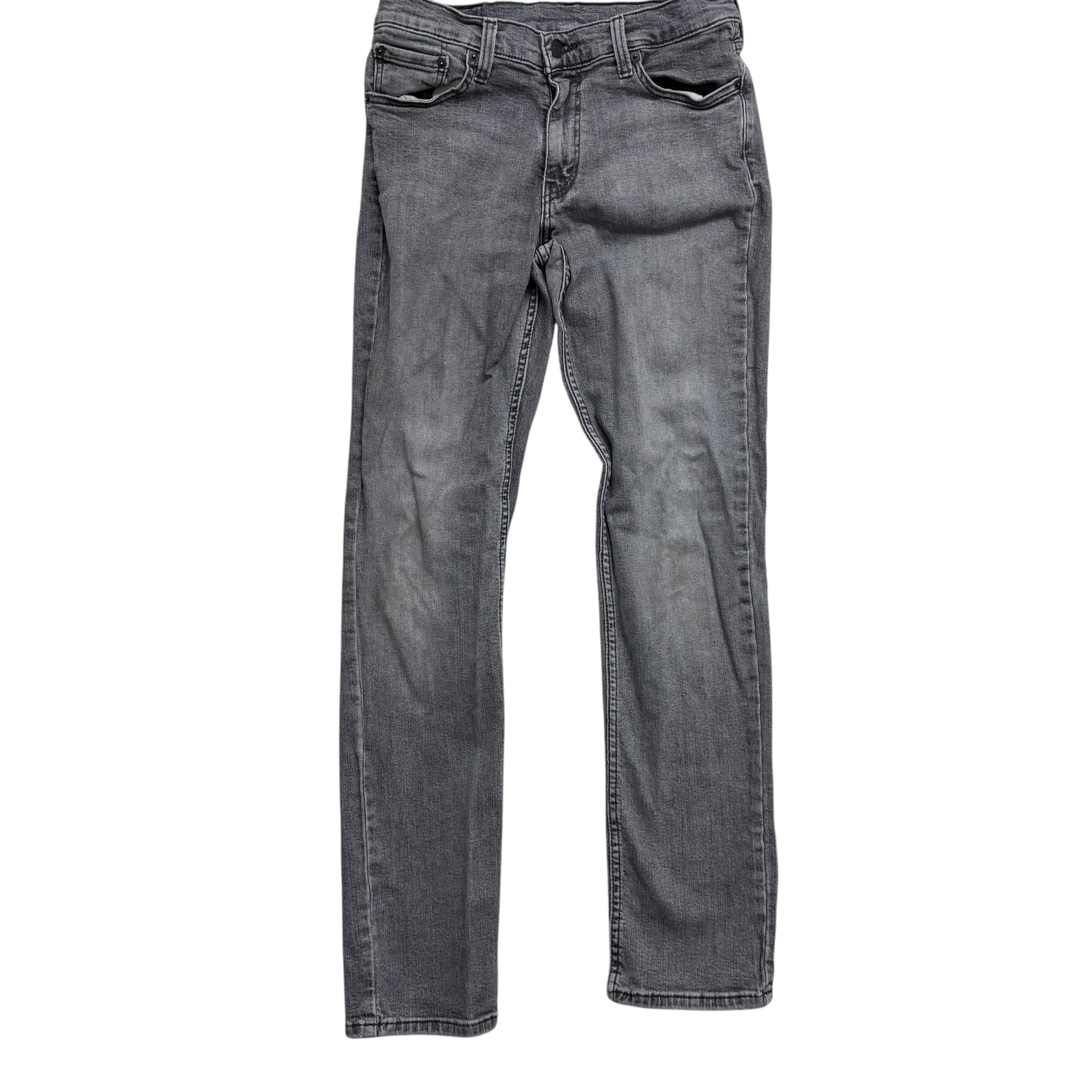 Levis 511 Jeans W32 L34 Mens Grey Slim Fit Stretch Denim (F)