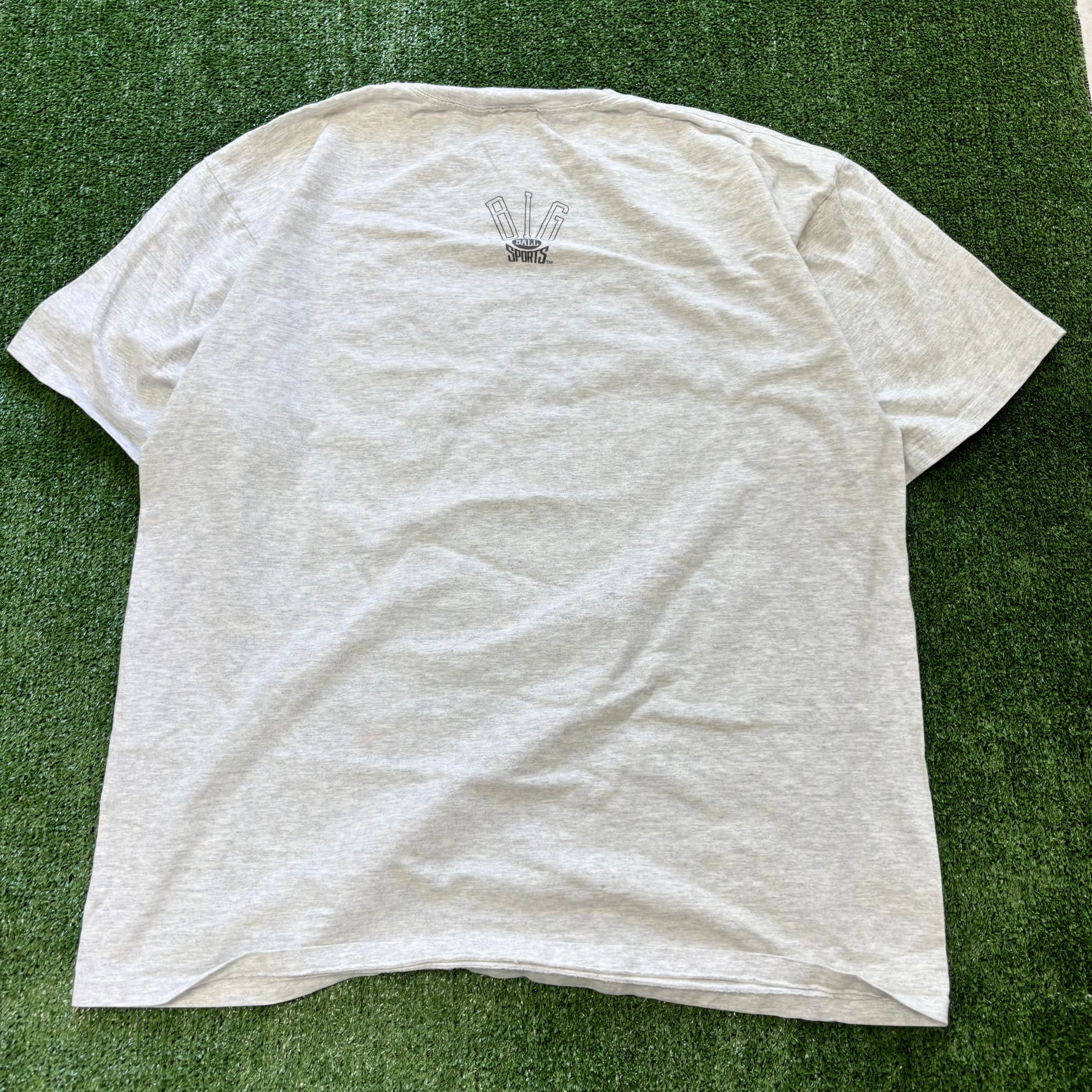 Vintage T Shirt Mens XL Grey Single Stitch Graphic Print 90s USA Skiing