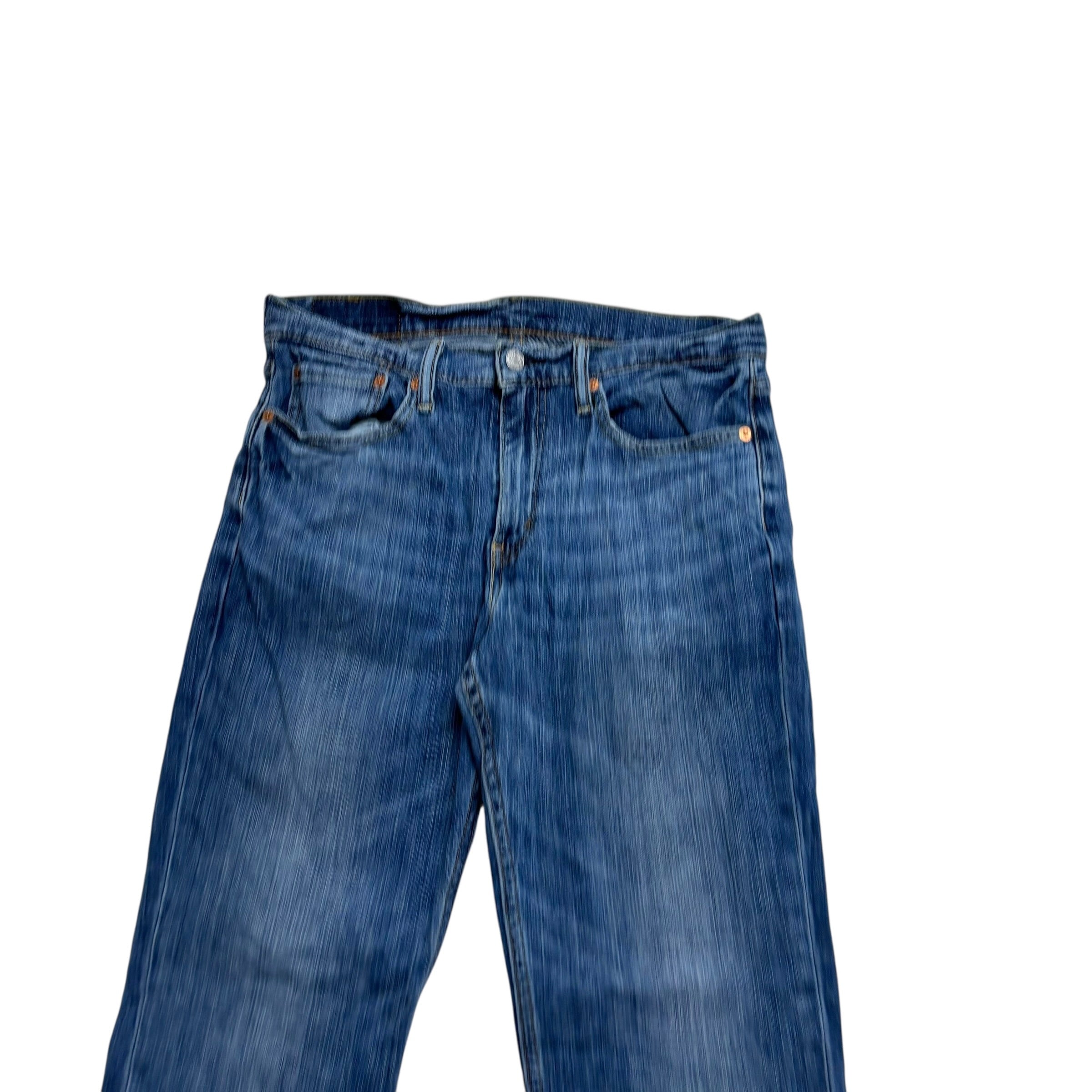 Levis 514 Jeans W32 L30 Mens Mid Blue Regular Straight Fit Stretch Denim