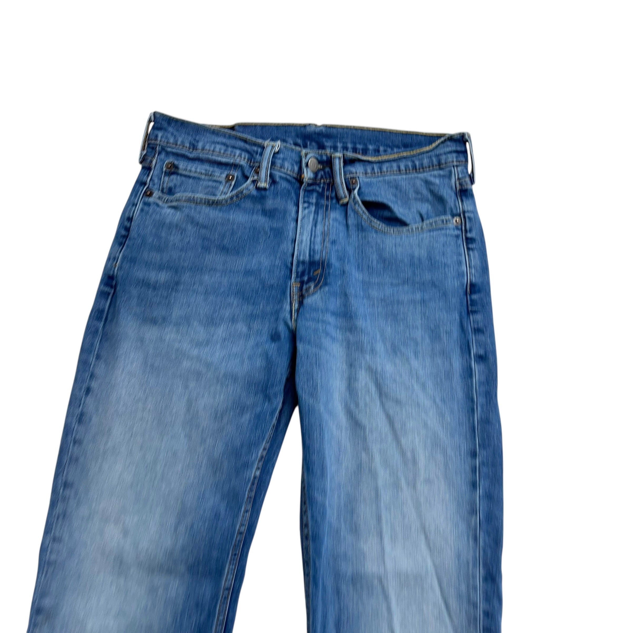 Levis 514 Jeans W31 L30 Mens Mid Blue Regular Straight Fit Stretch Denim (E)