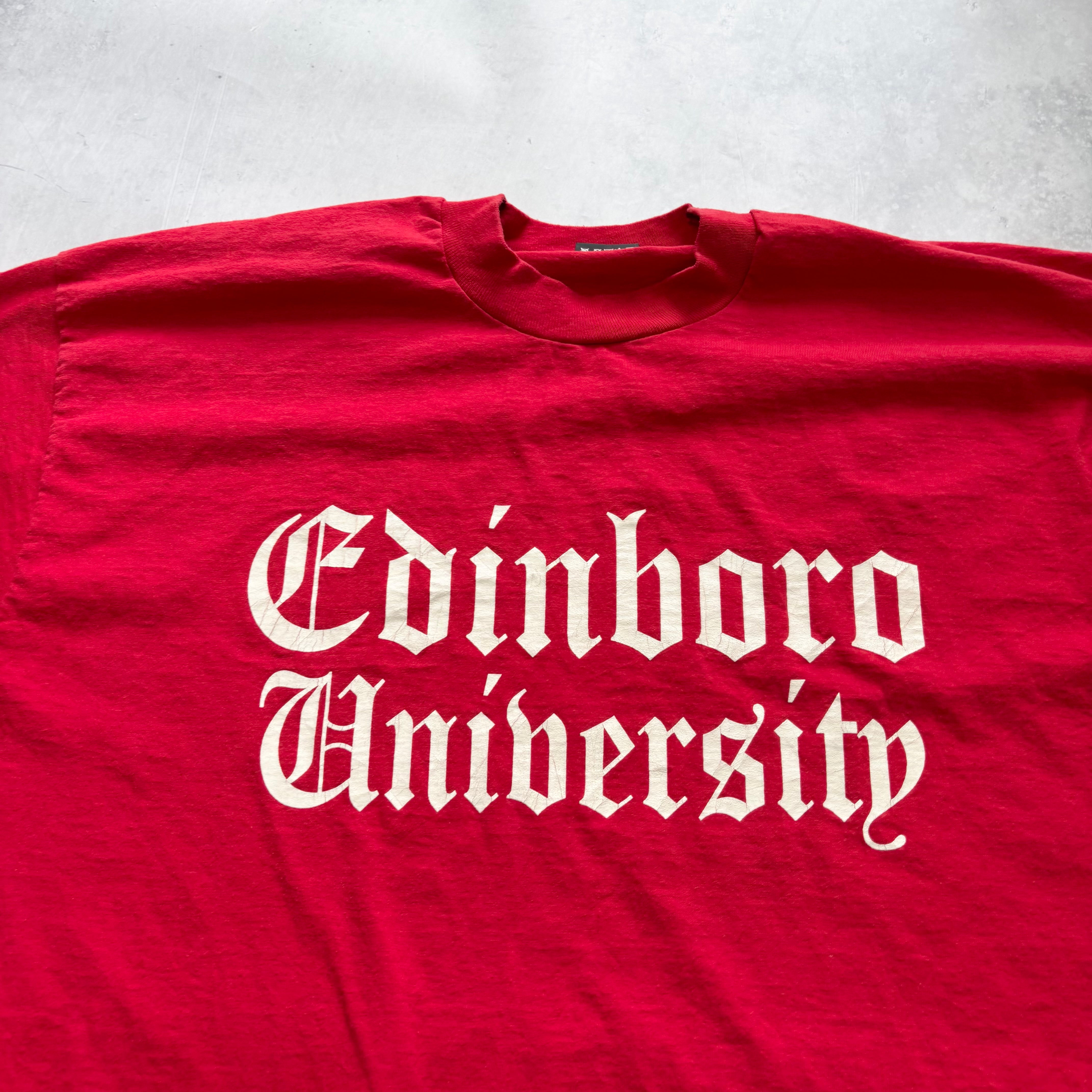 Vintage T Shirt Mens XXL Red Single Stitch Graphic Print 90s USA College (E)