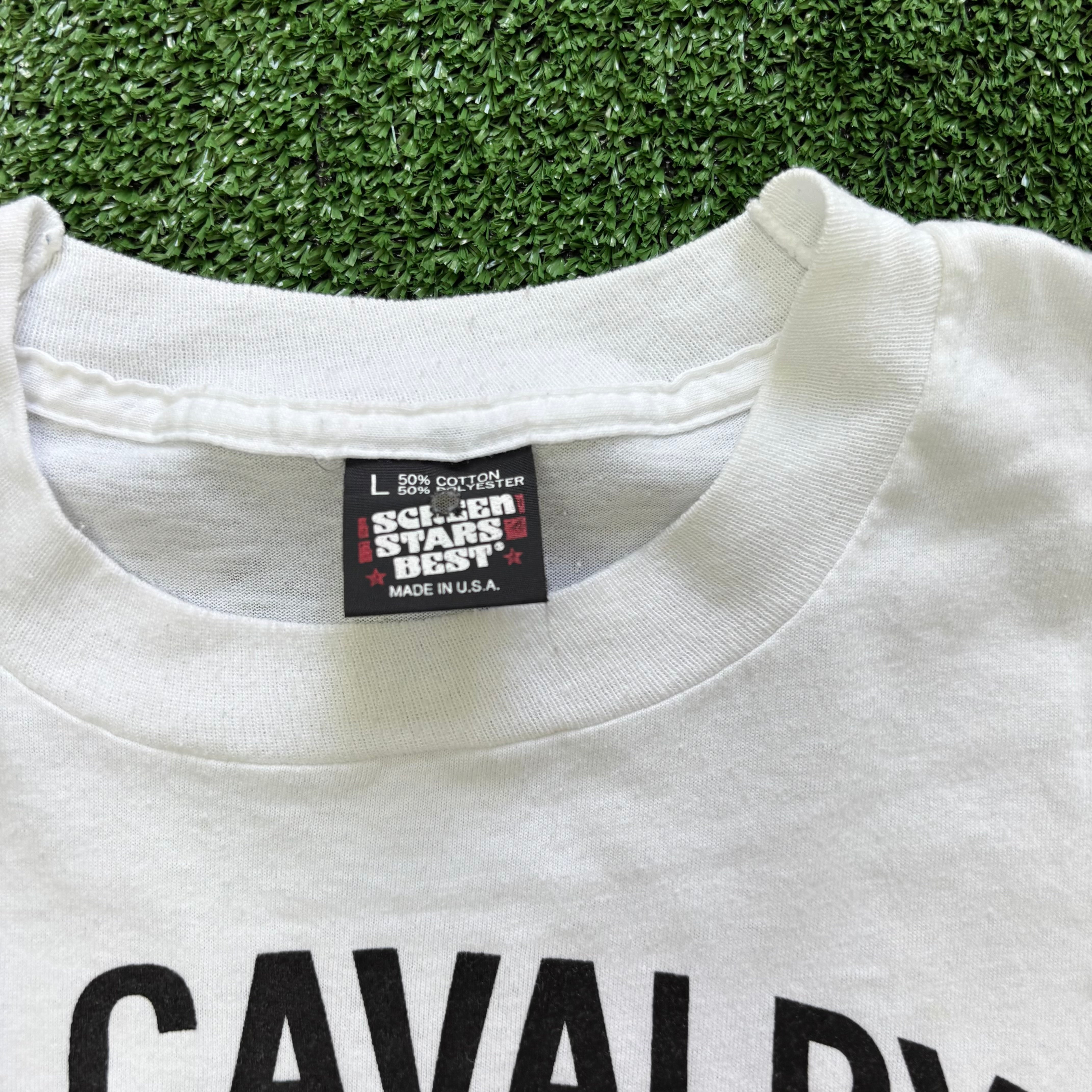 Vintage T Shirt Mens Medium White Single Stitch Graphic Print 90s USA