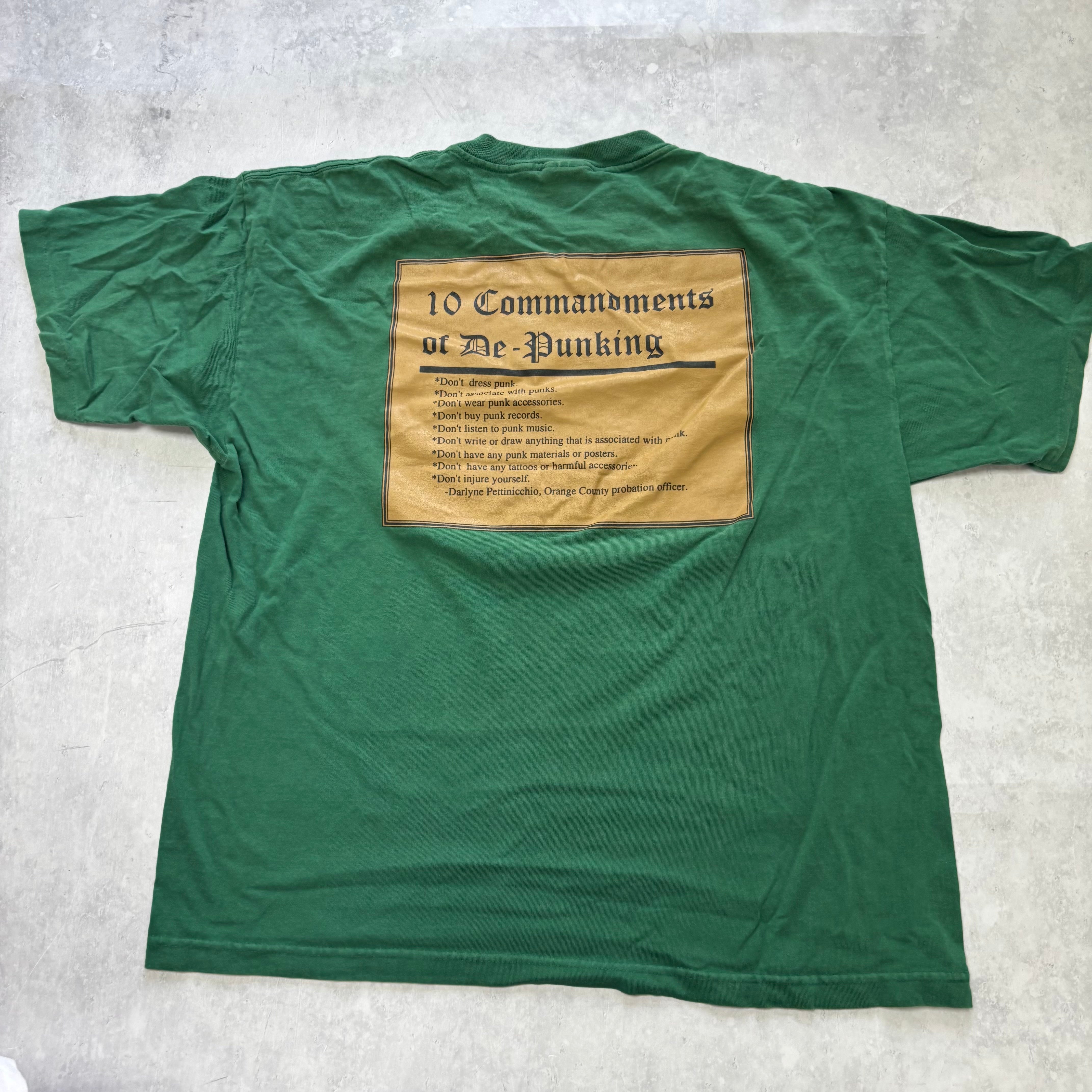 Vintage Guttermouth T Shirt Mens XL Green 90s Punk Band Music (E)