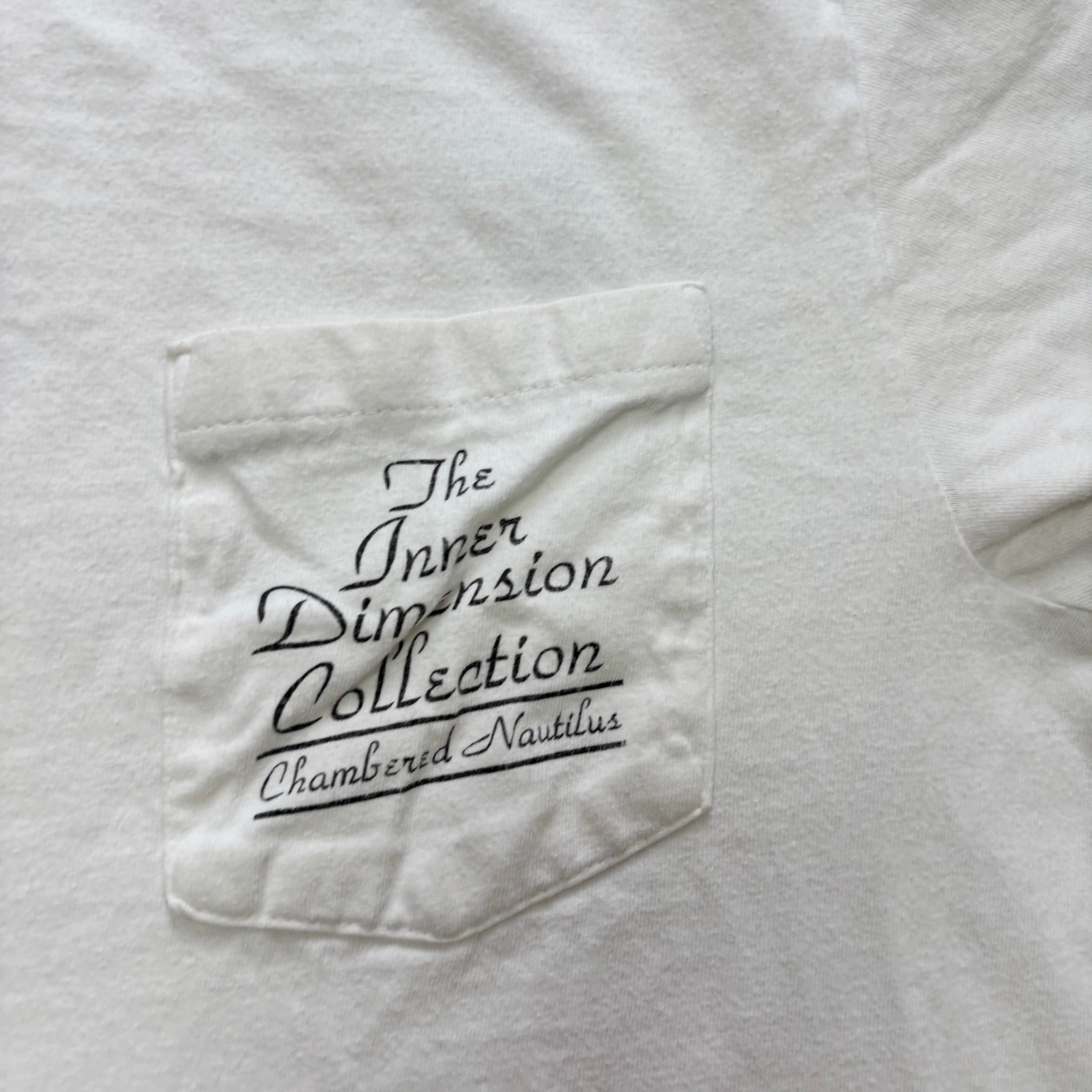 Vintage T Shirt Mens Large White Single Stitch Graphic Print 90s Shells (E)