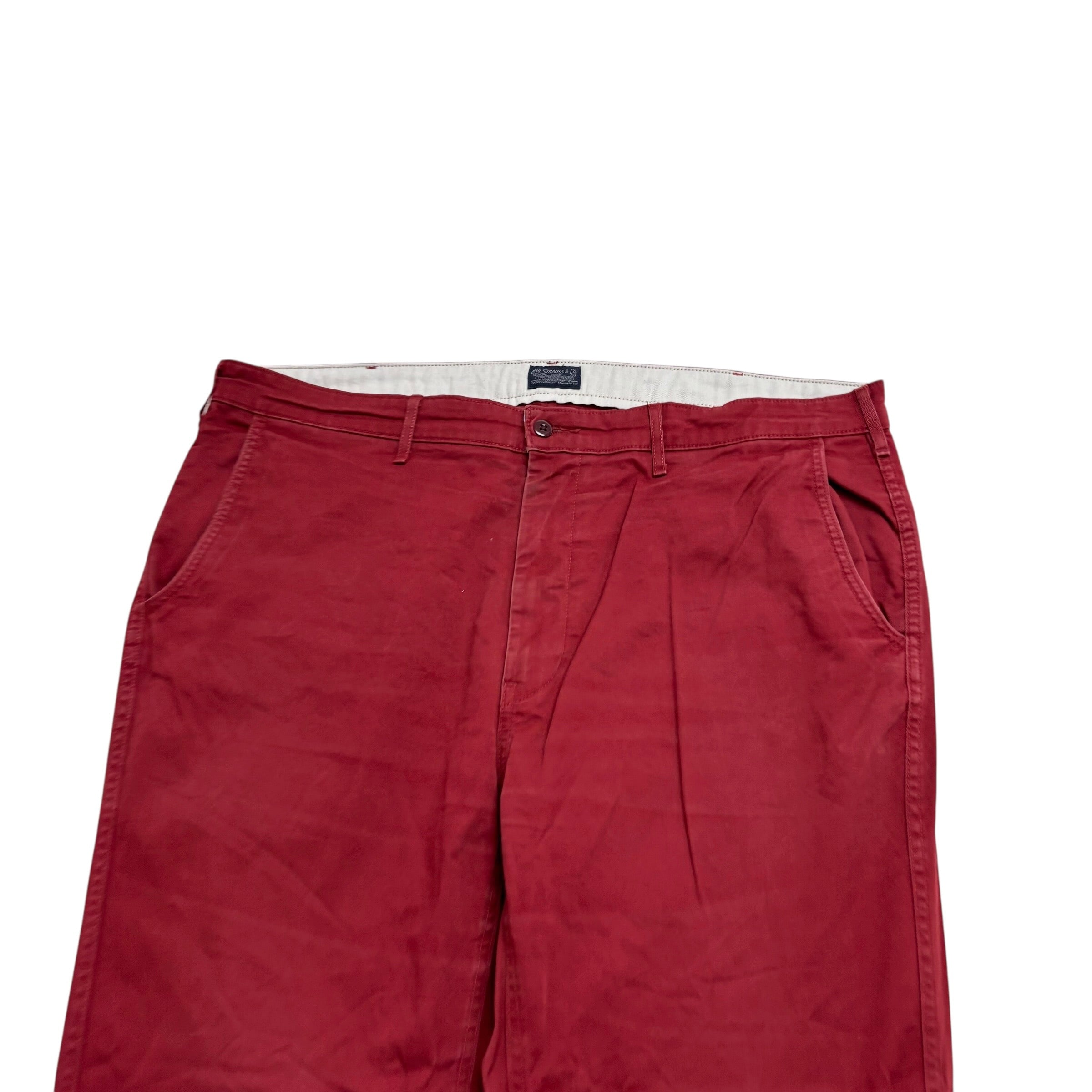 Levis Chino Trousers W40 L32 Mens Red Regular Tapered Fit Stretch Pants