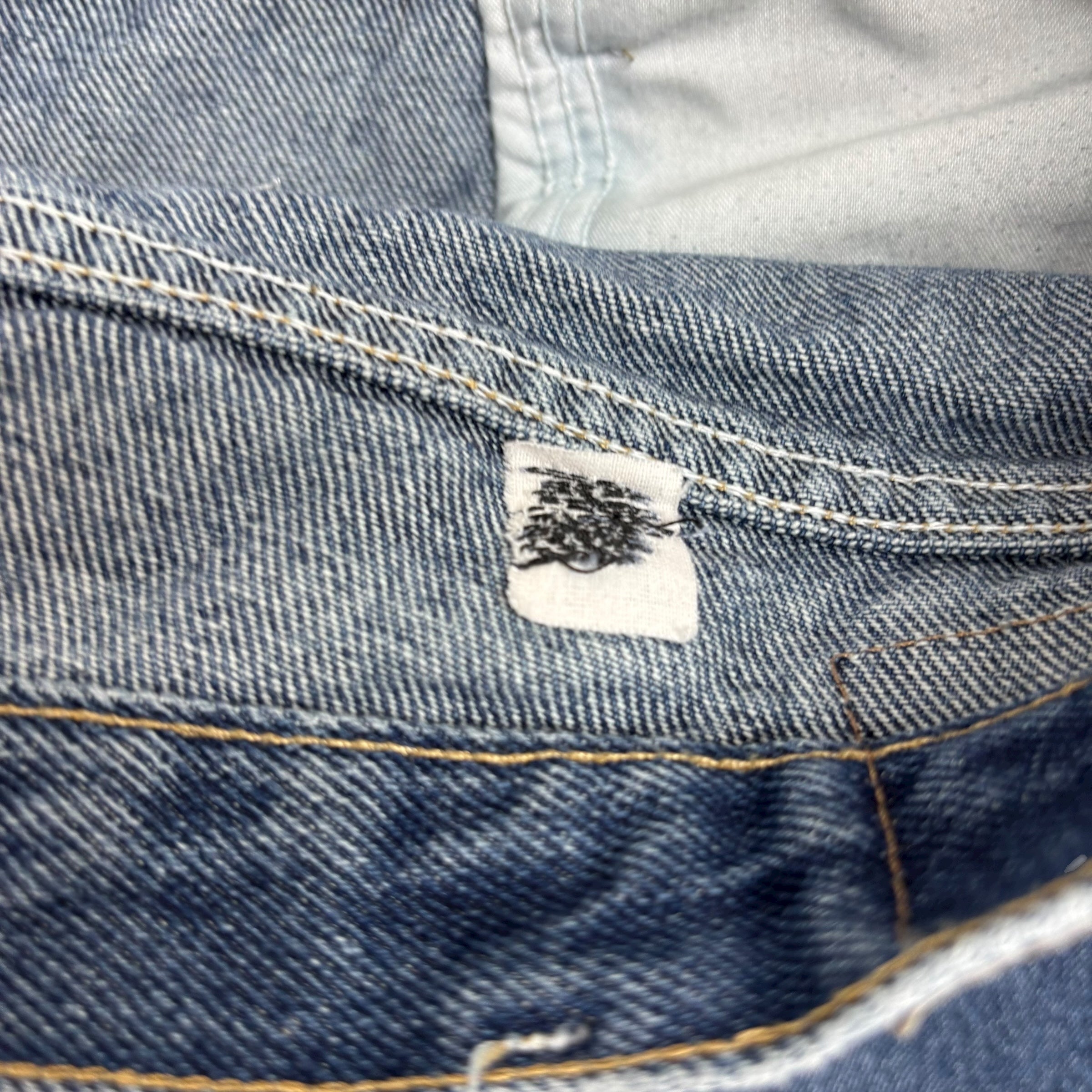 Wrangler Jeans W38 L29 Mens Mid Blue Relaxed Straight Fit Denim