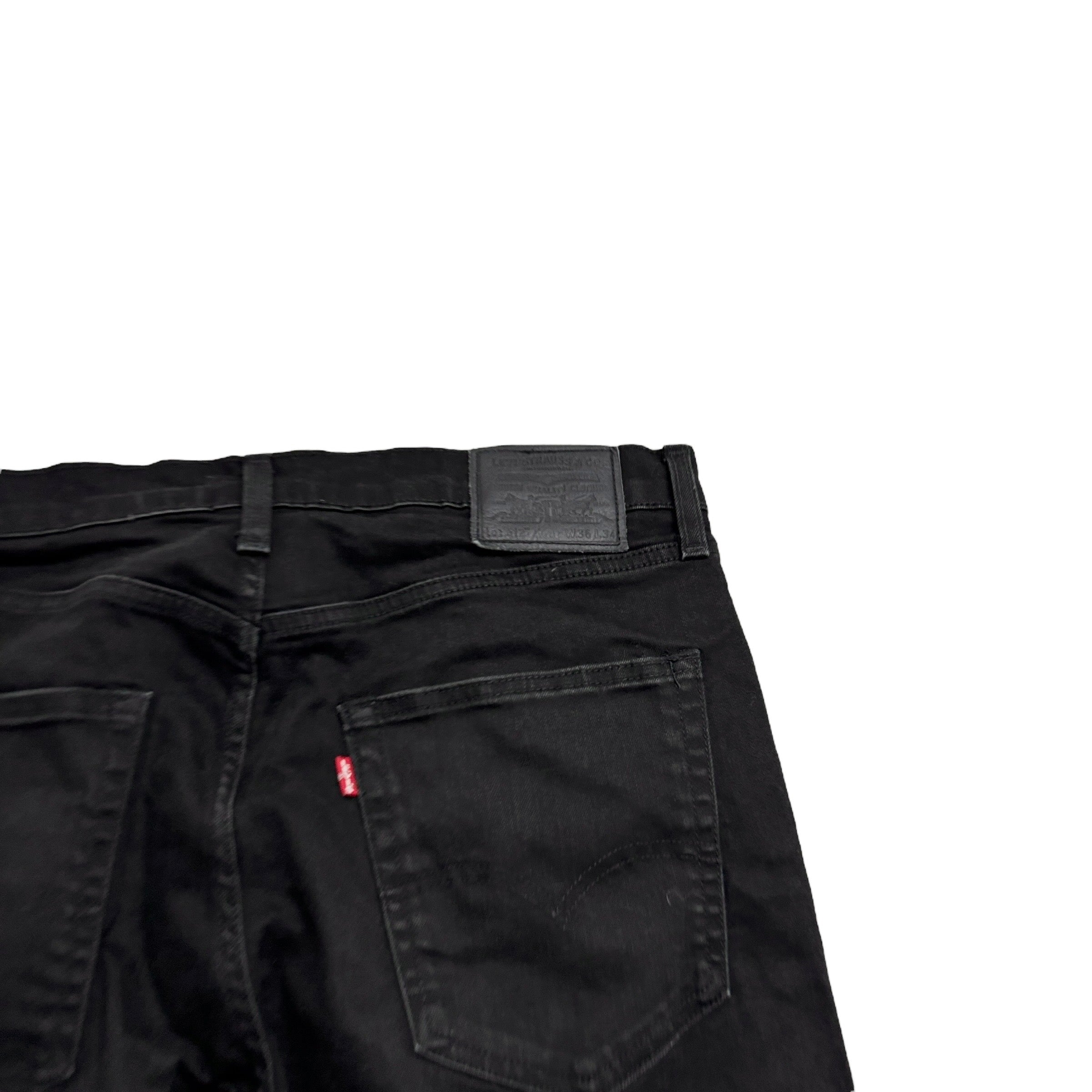 Levis 512 Jeans W34 L33 Mens Black Slim Tapered Fit Stretch Premium Denim (E)