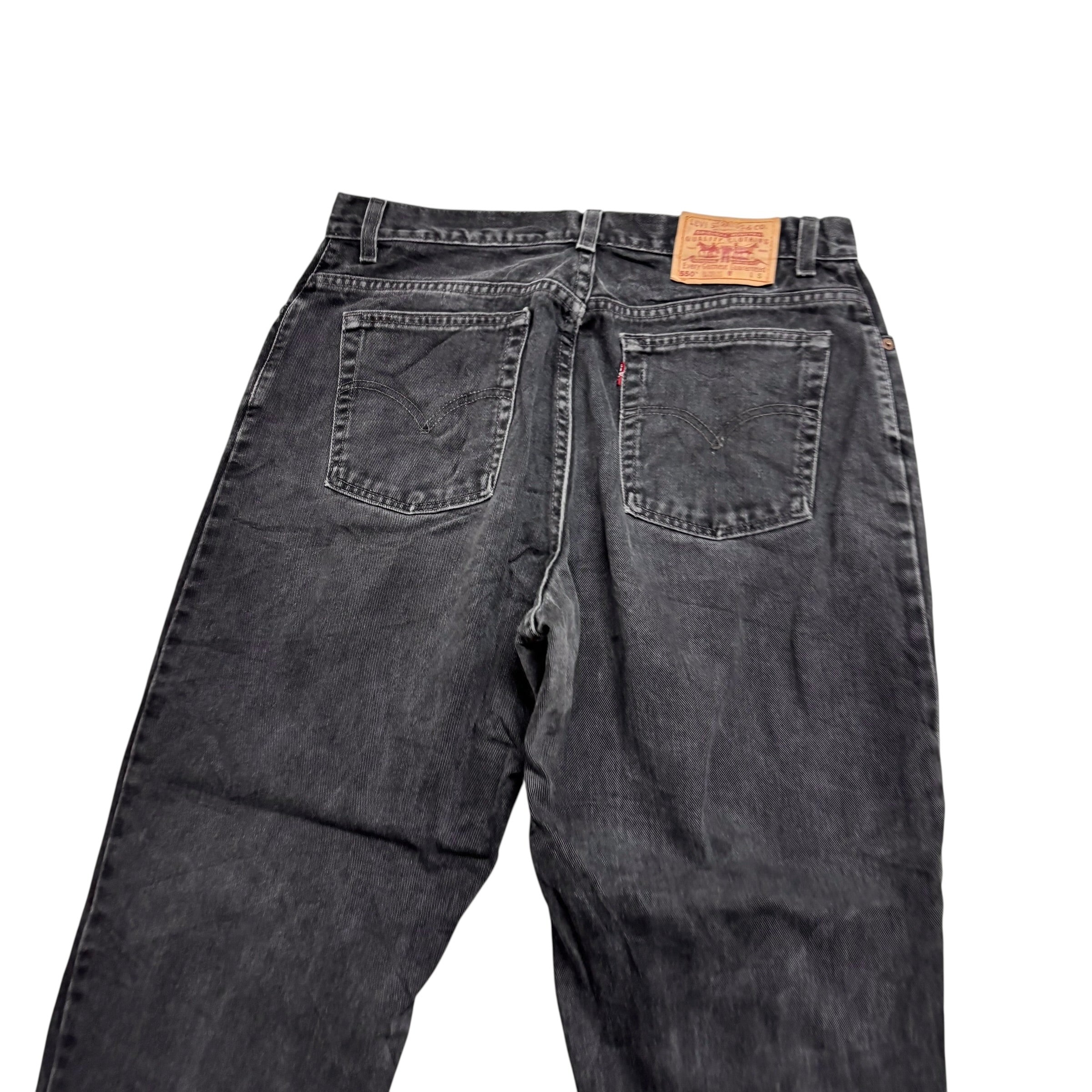 Levis 550 Jeans W33 L30 Womens Black Relaxed Taper Vintage USA Made